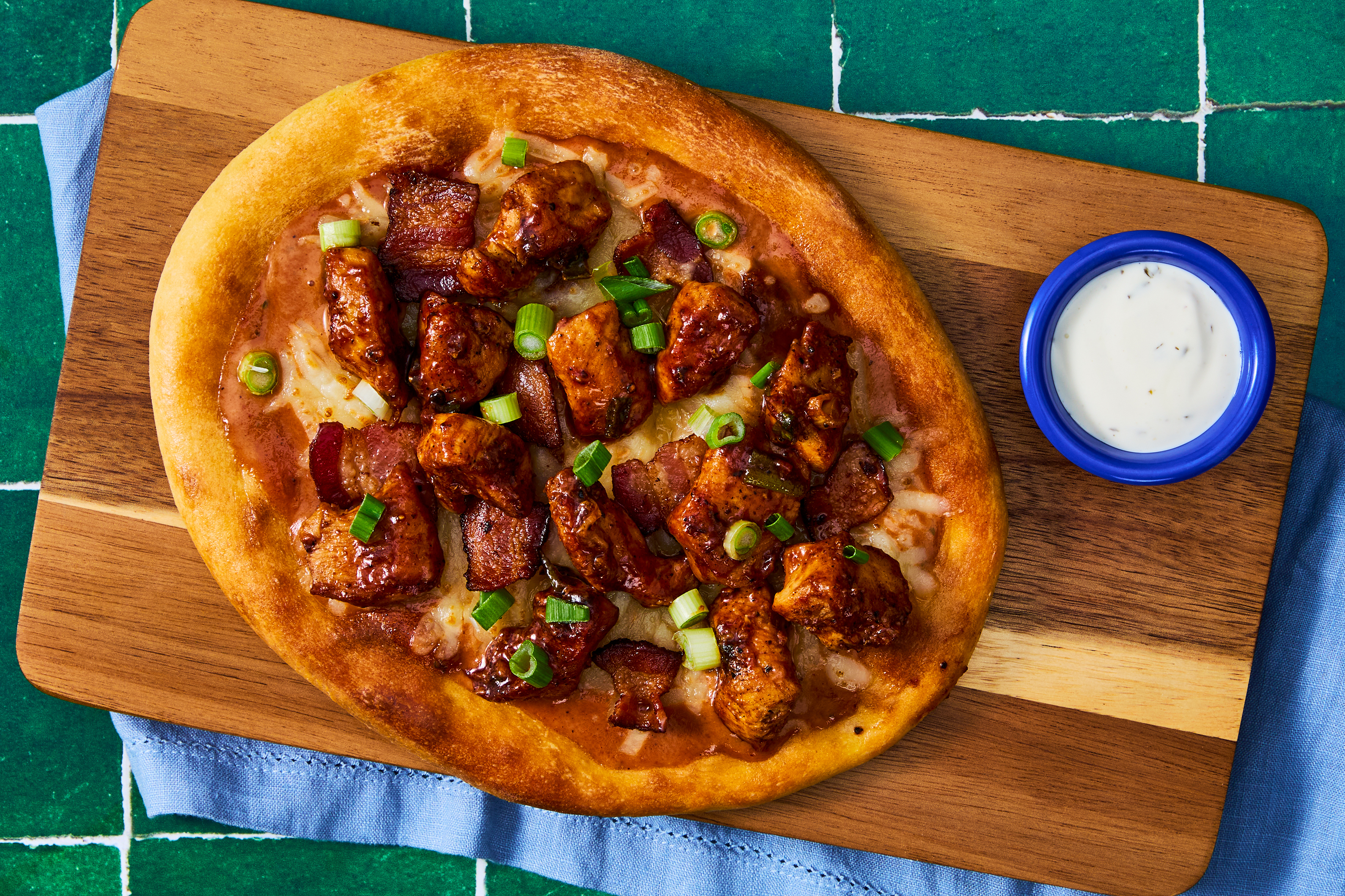BBQ Chicken, Bacon & Ranch Pizzas