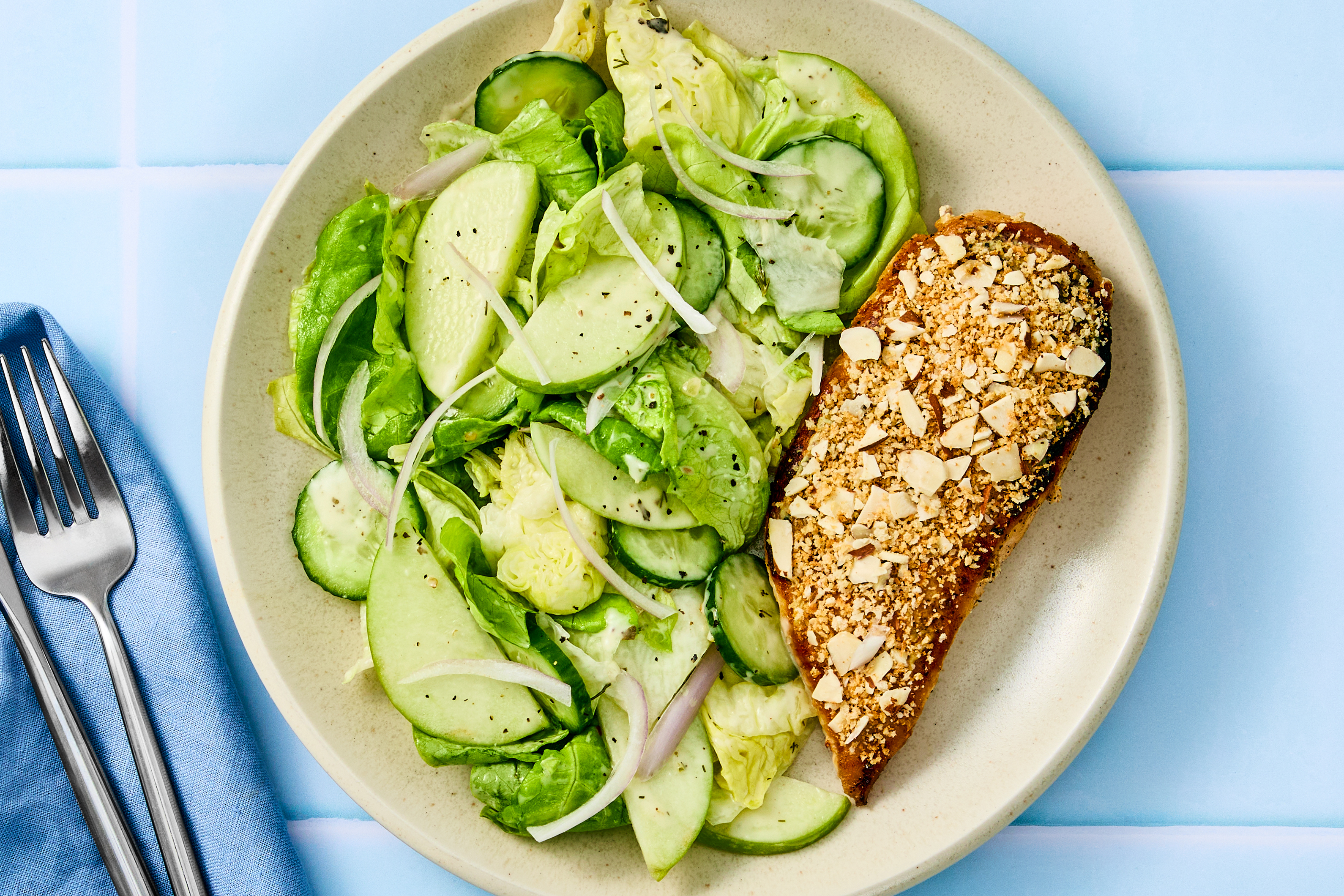 Almond-Crusted Dijon Chicken & Bacon