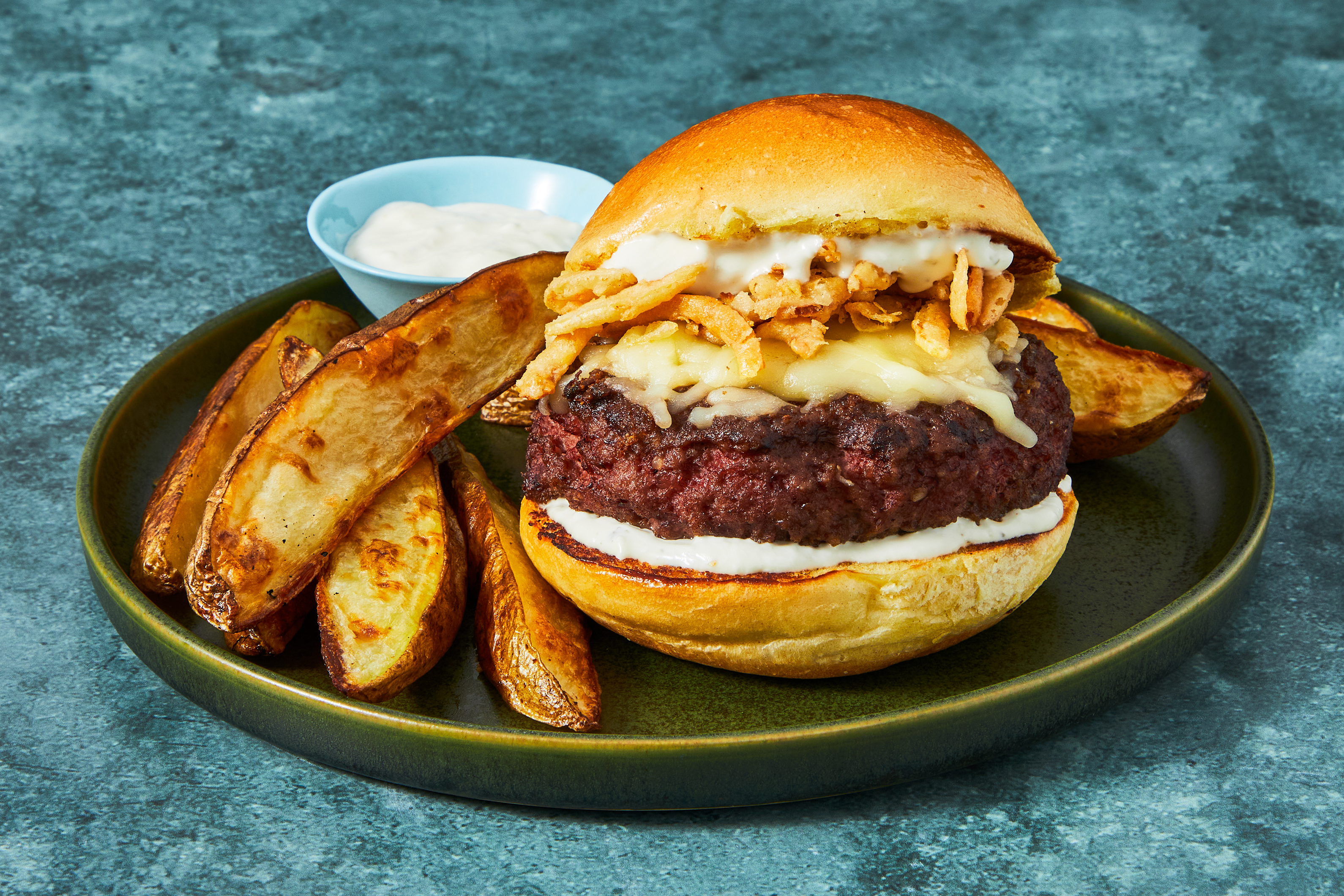 Monterey Jack Burgers with Creamy Ranch