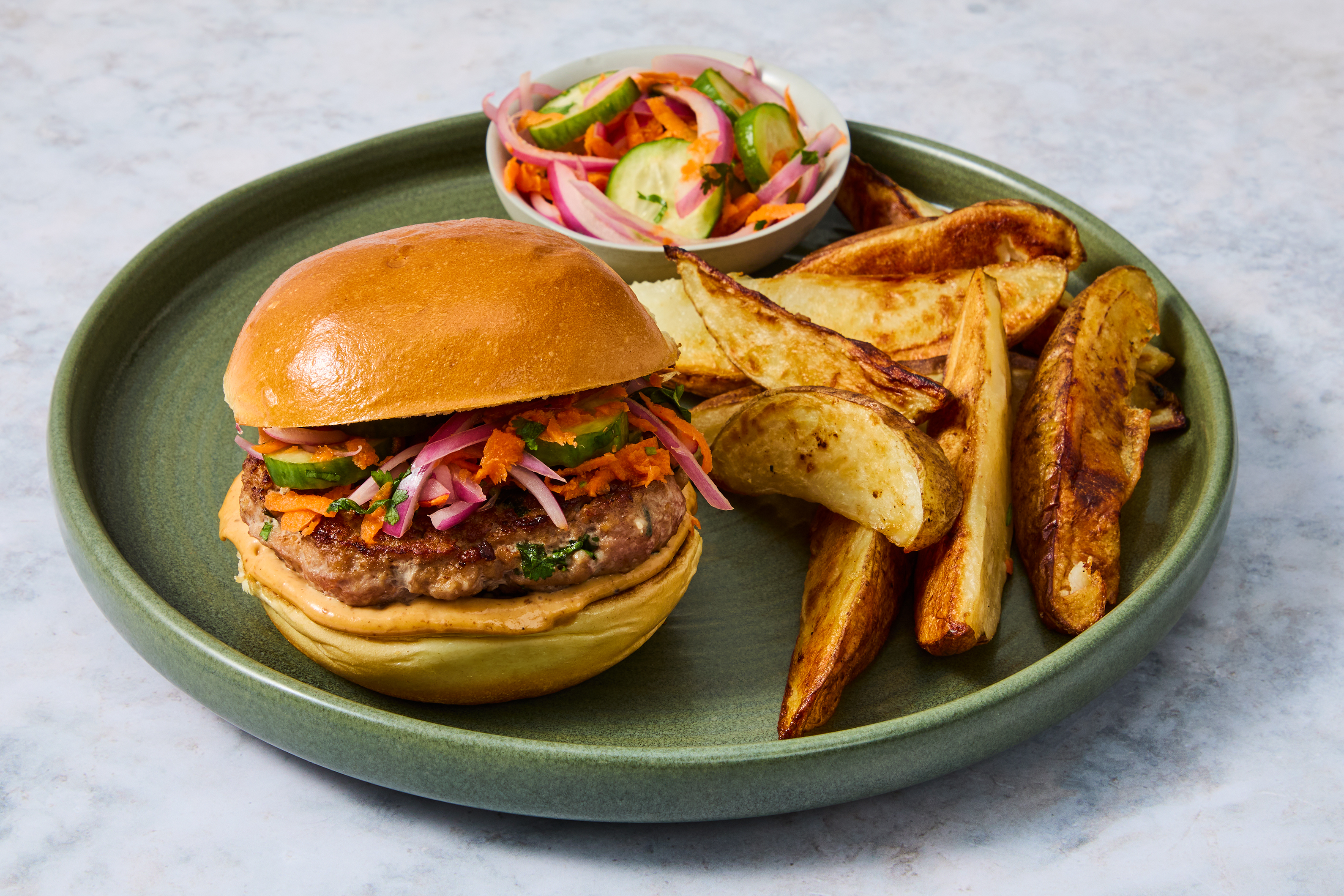 Szechuan-Style Pork Burgers