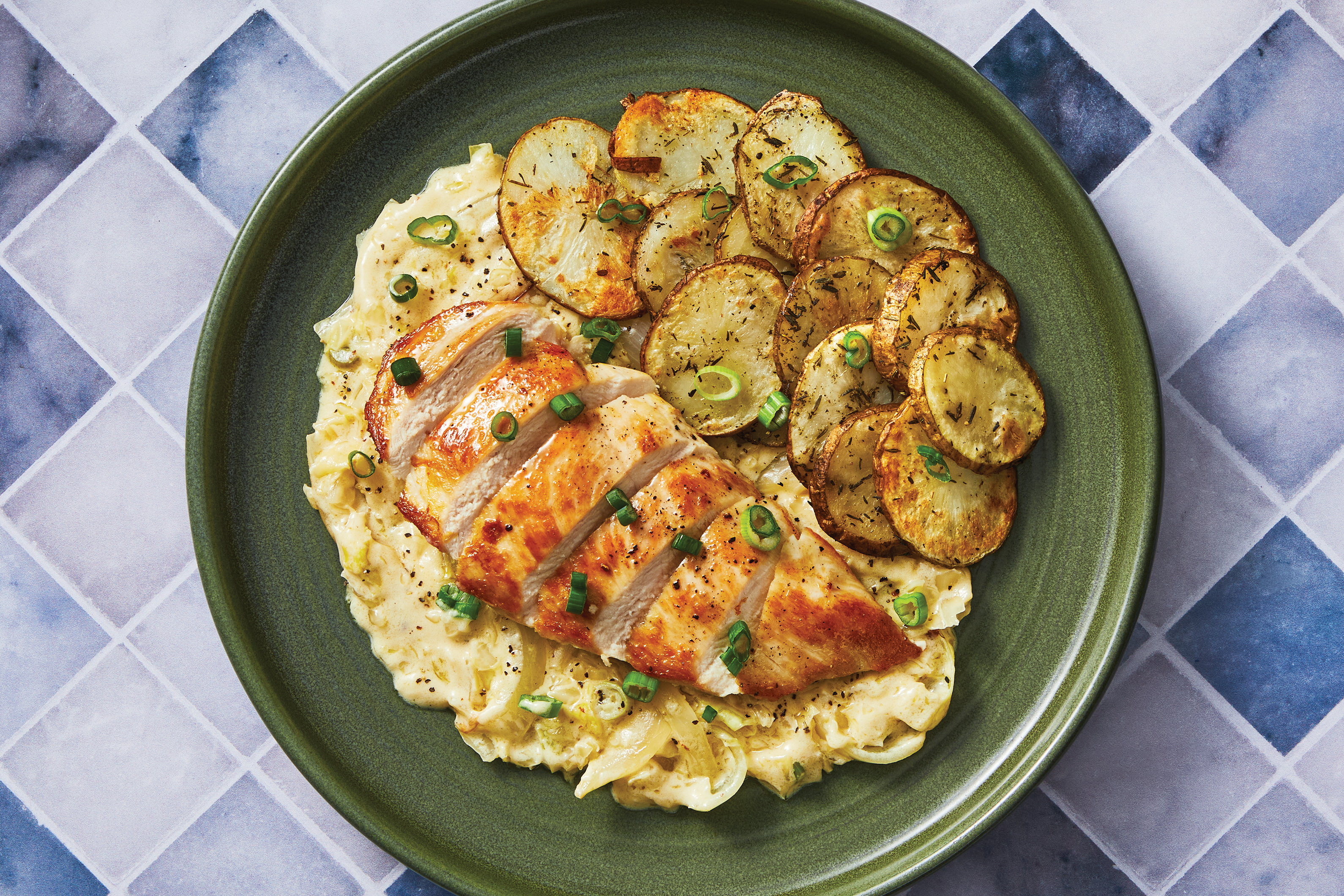 Chicken & Creamy Dijon-Sauerkraut Sauce