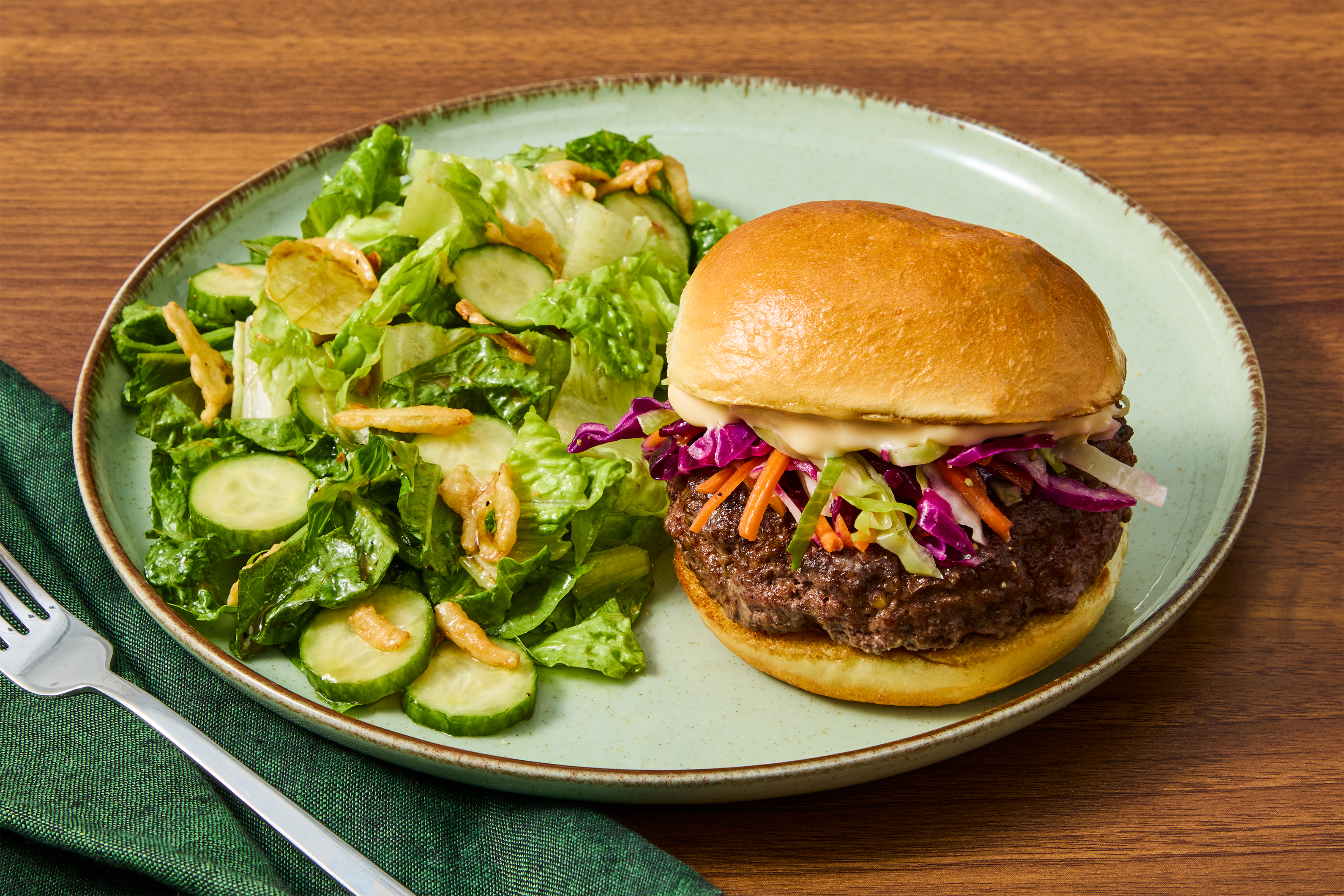 Sticky Garlic-Ginger Burgers