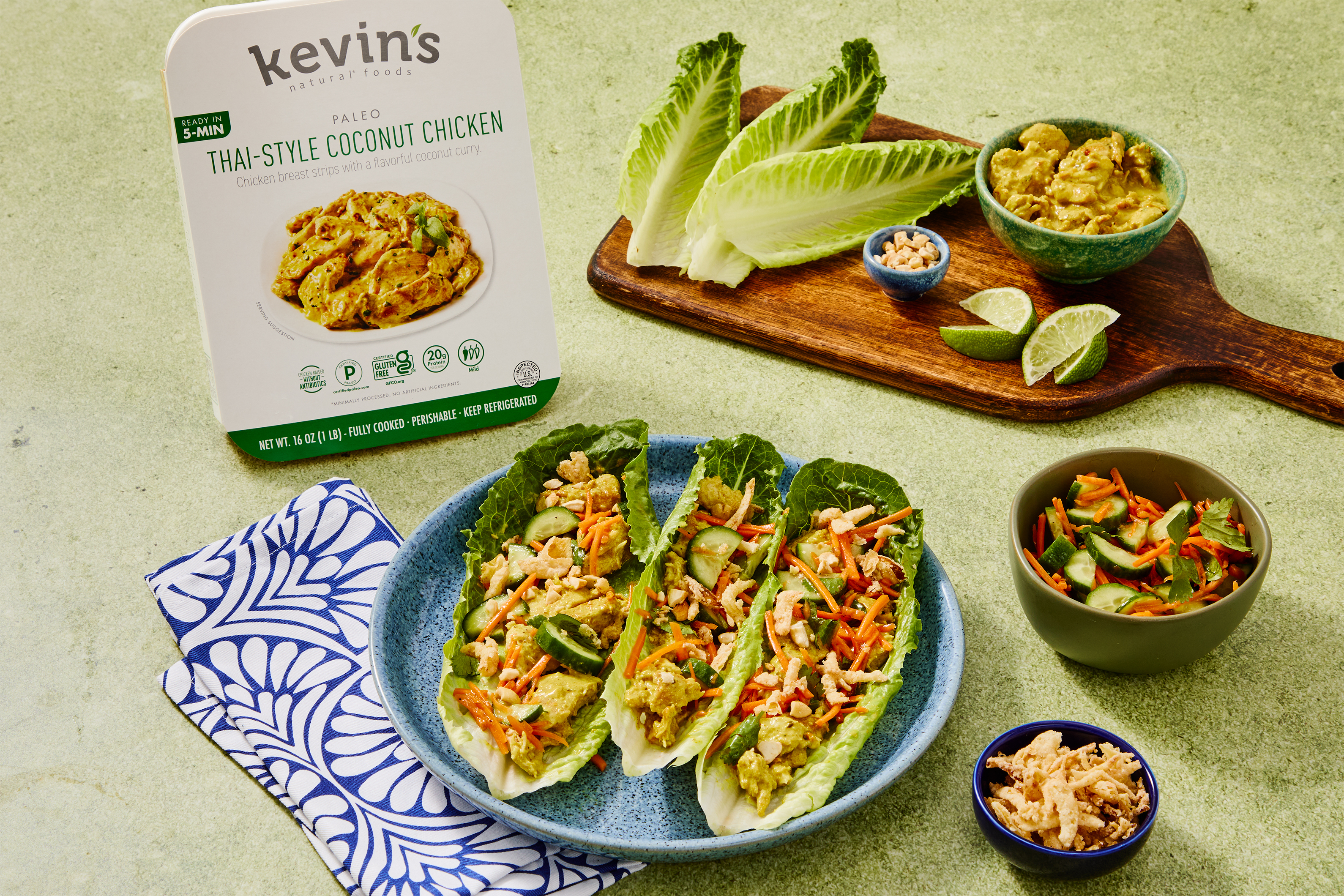 Low-Lift Thai Coconut Chicken Lettuce Wraps