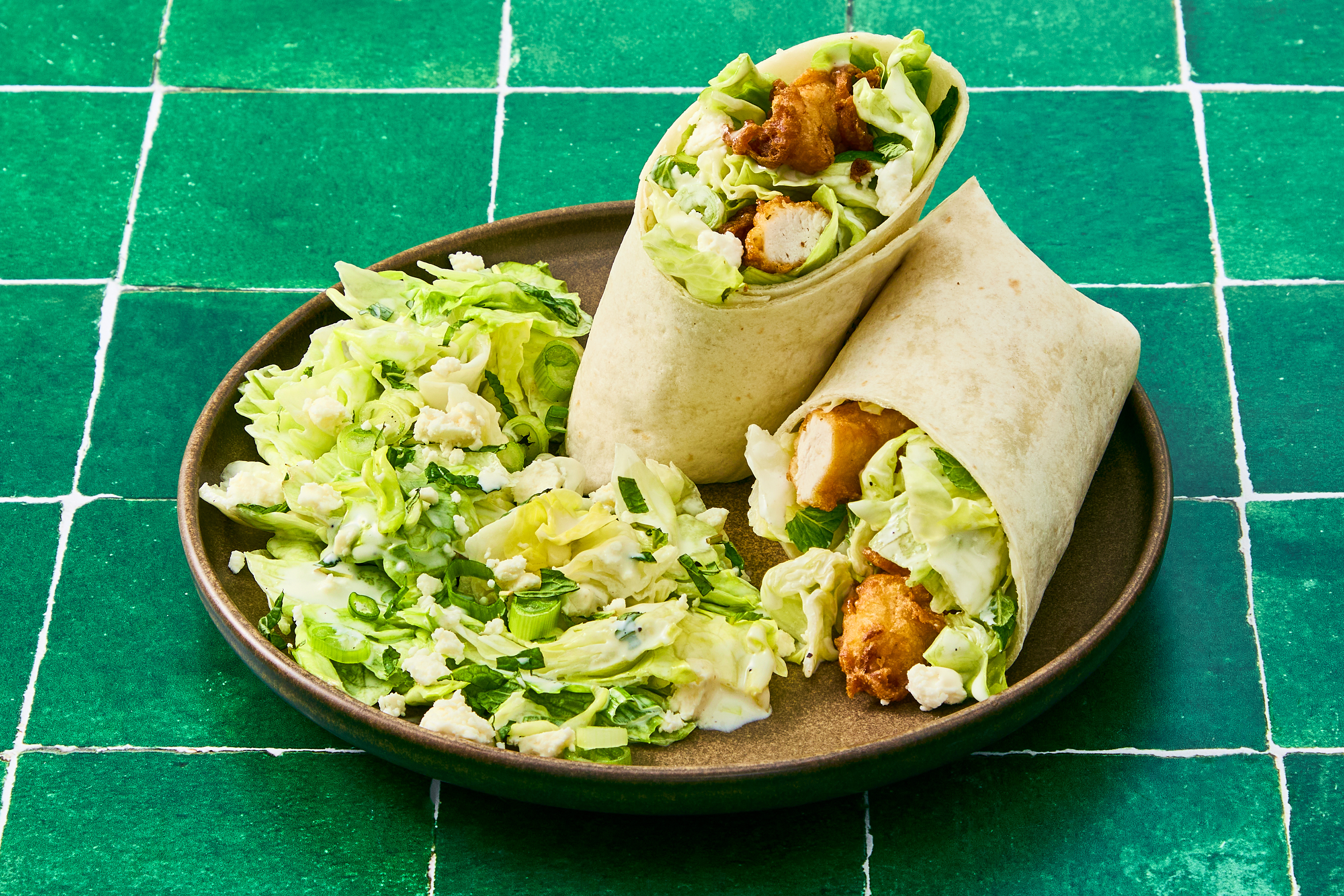 Crispy Organic Chicken & Salad Wraps