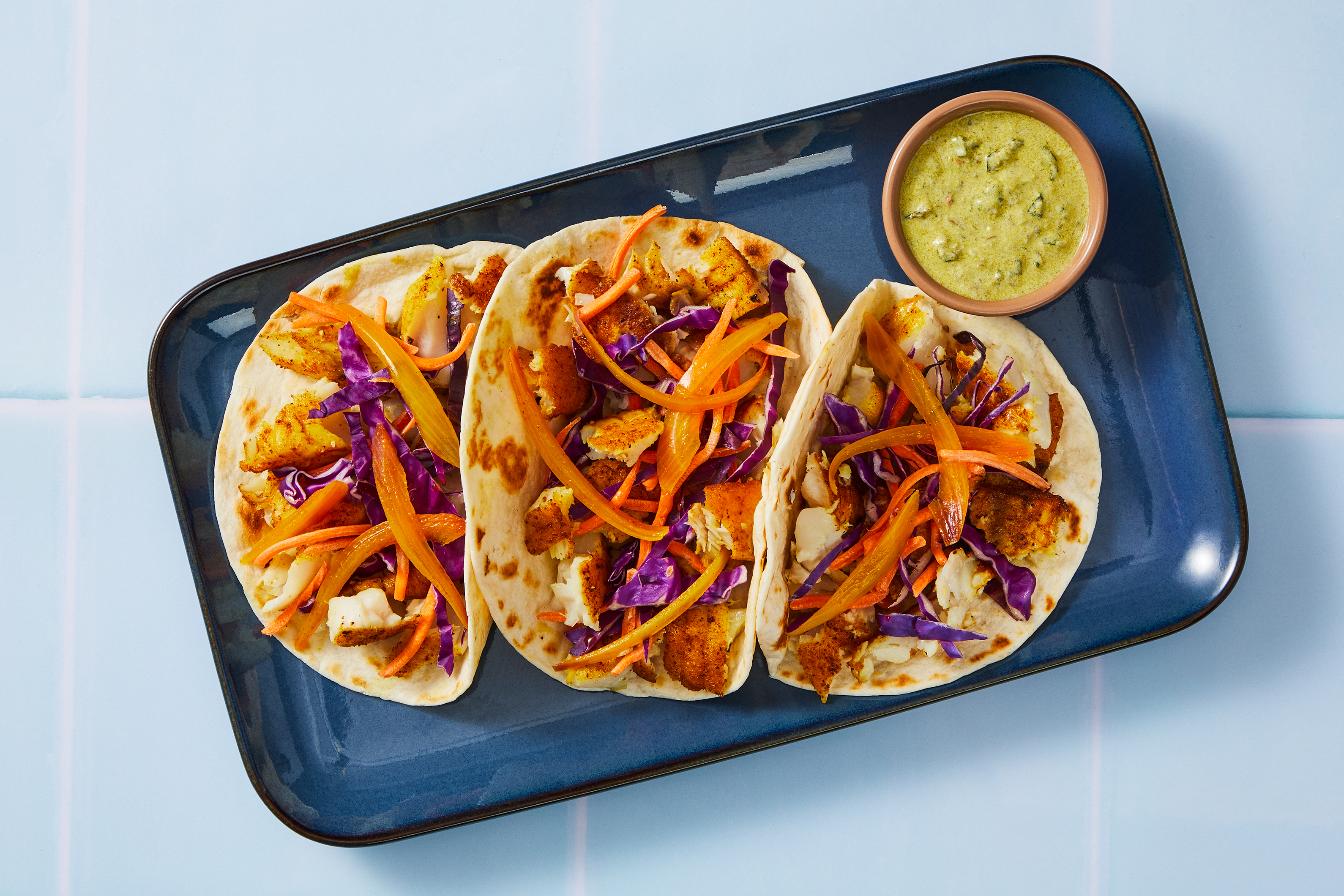 Shawarma-Spiced Trout Tacos