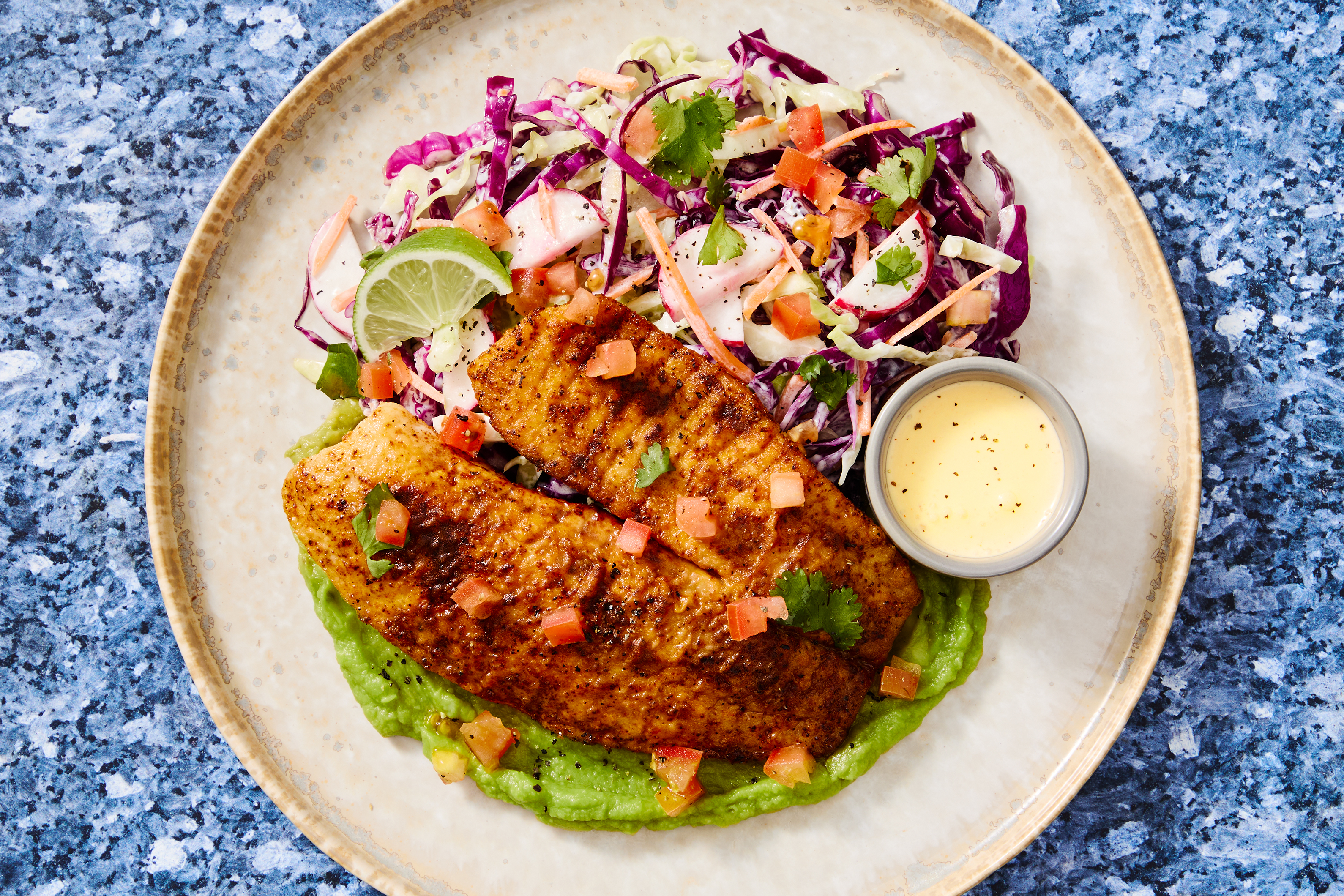 Mexican Spiced Tilapia & Cabbage-Radish Slaw