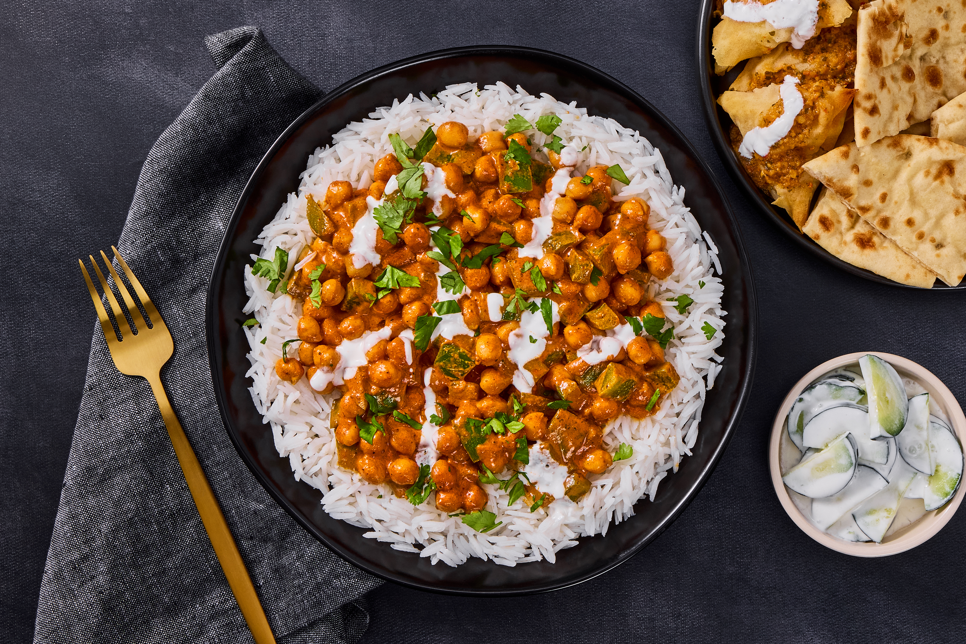 Coconut Chickpea Curry & Basmati Rice