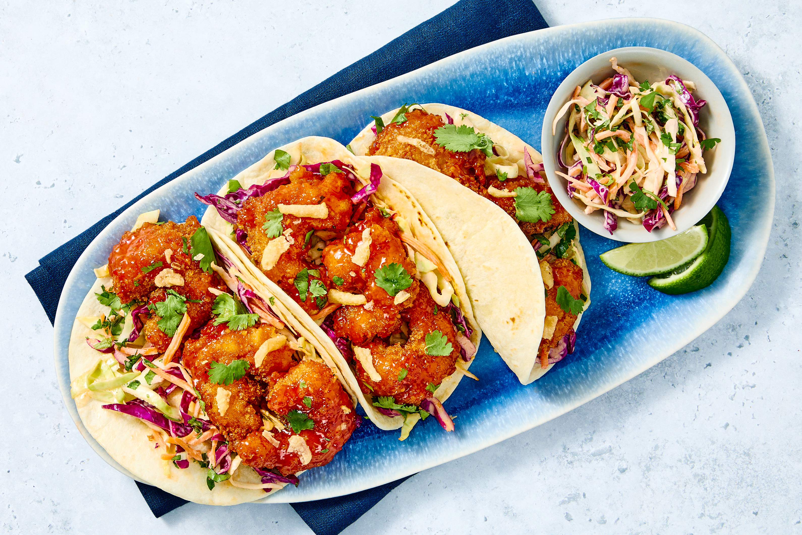 Air Fryer Sweet Chili Crispy Shrimp Tacos