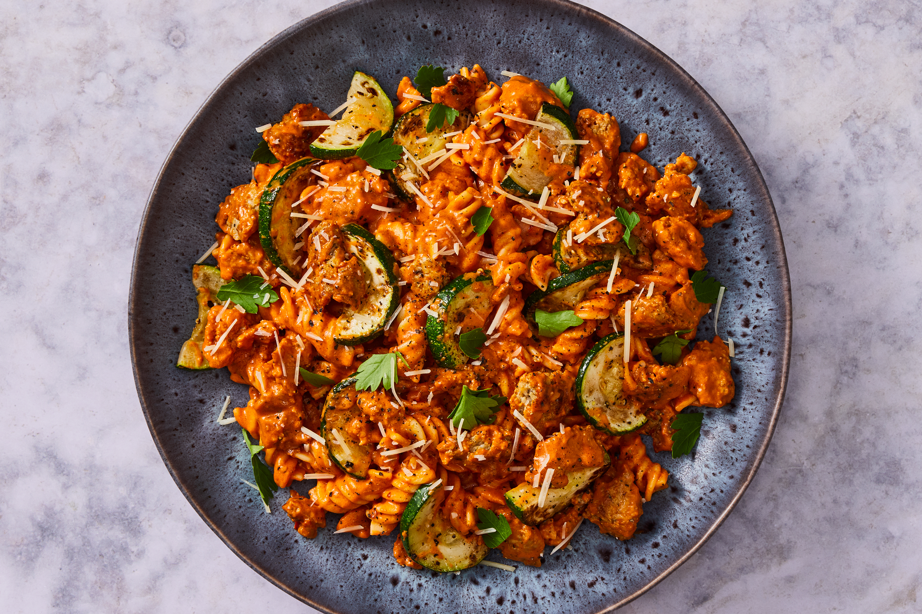 Gluten-Free Italian Chicken Sausage Fusilli Rosa
