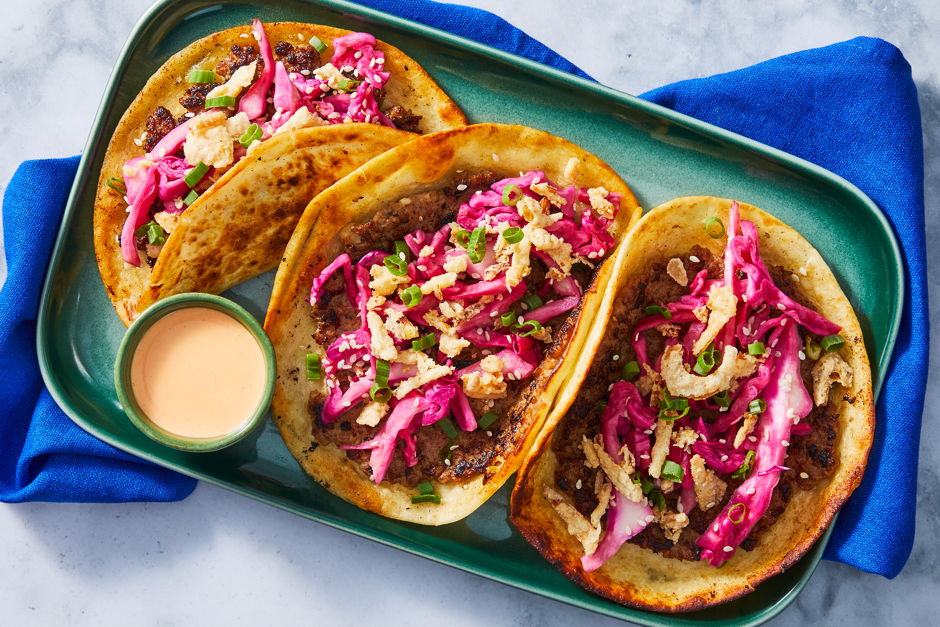 Pan-Seared Szechuan Turkey Tacos