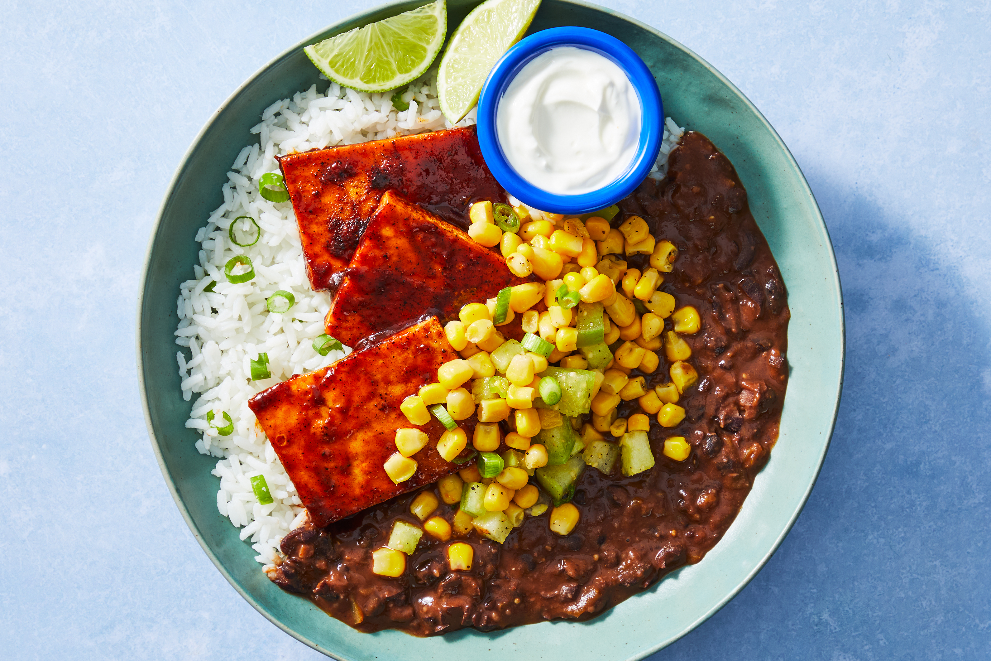 BBQ-Glazed Tofu & Black Bean Bowls