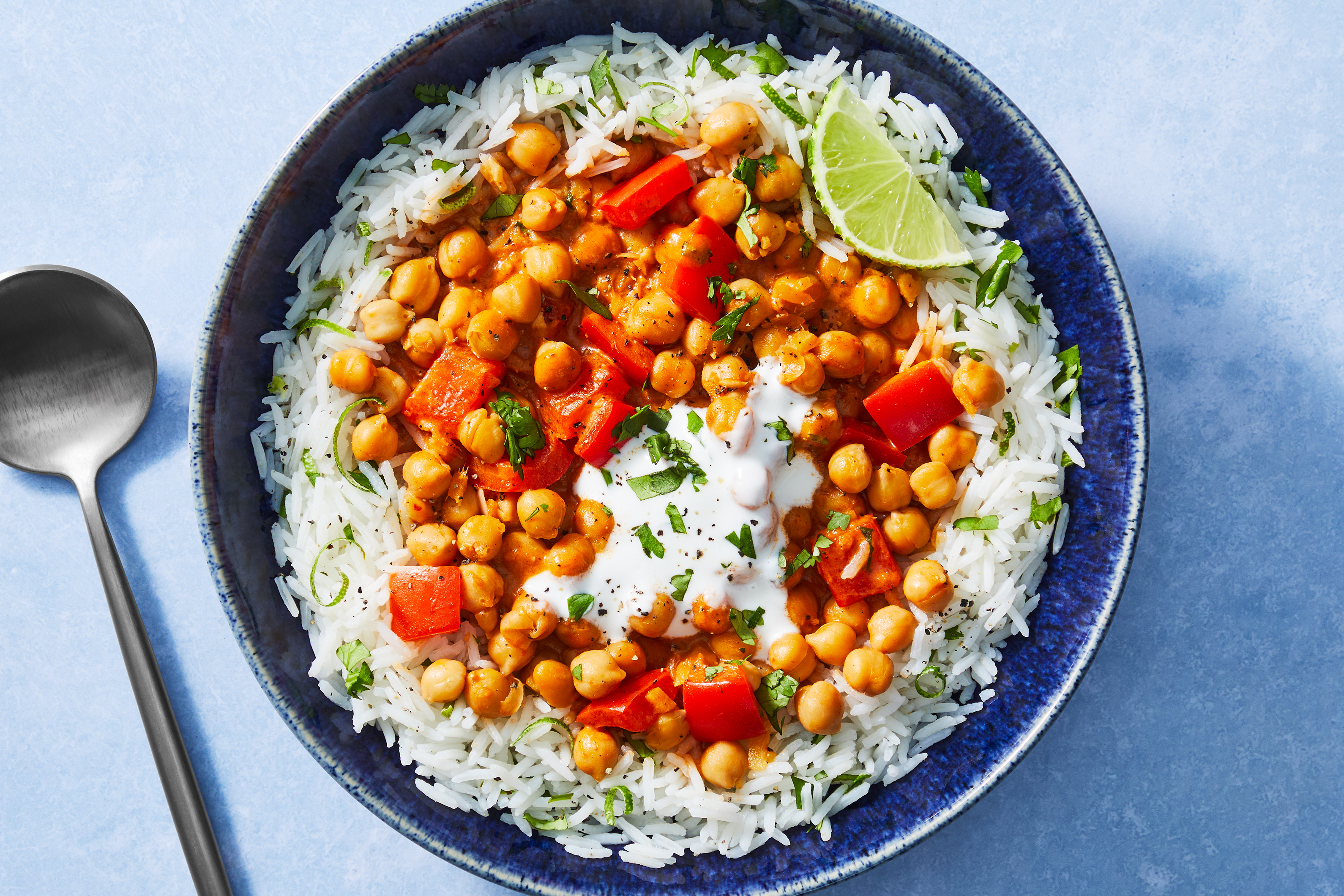 Spicy Chickpea Curry & Cilantro-Lime Rice