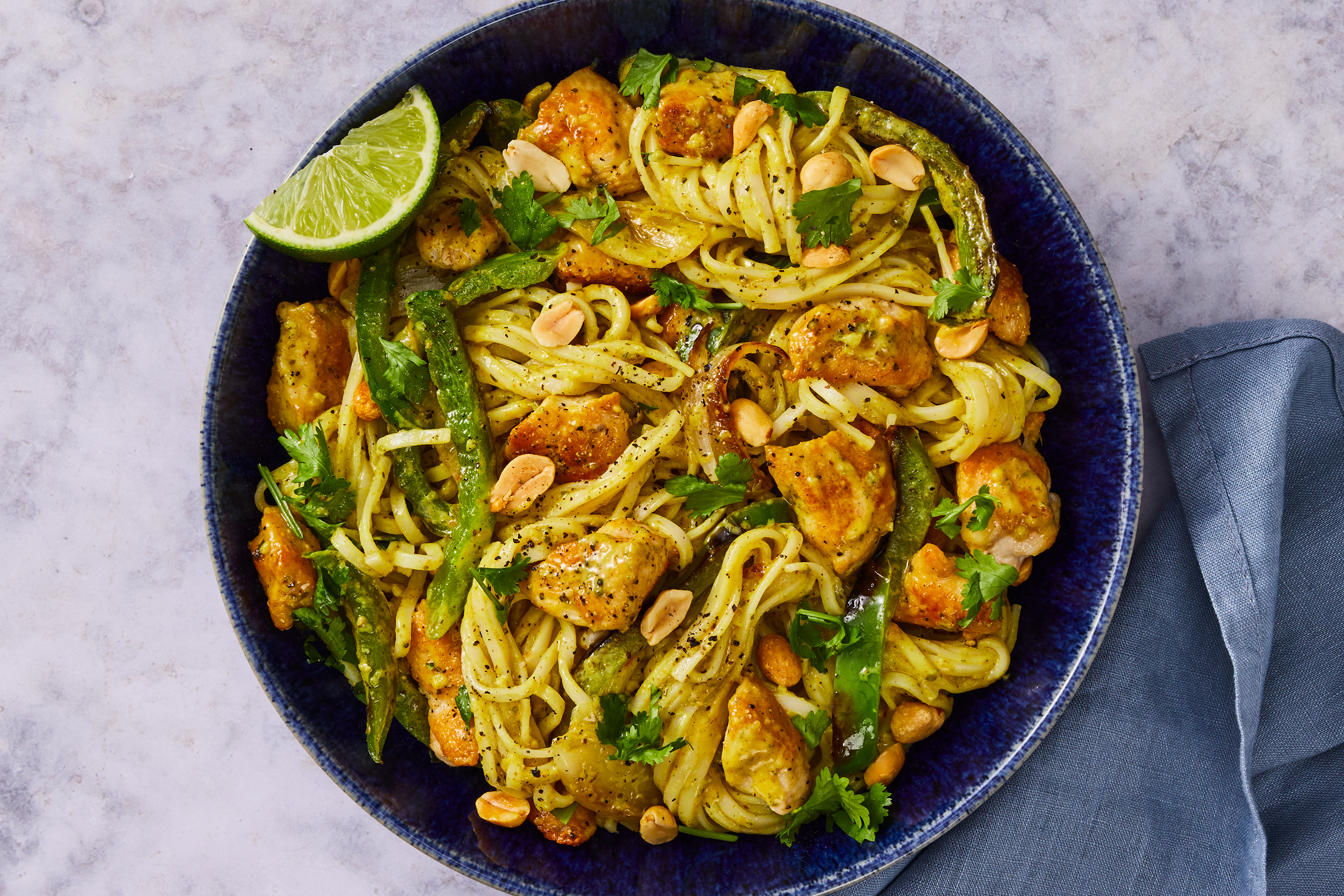 Coconut Curry Chicken & Noodle Stir-Fry 
