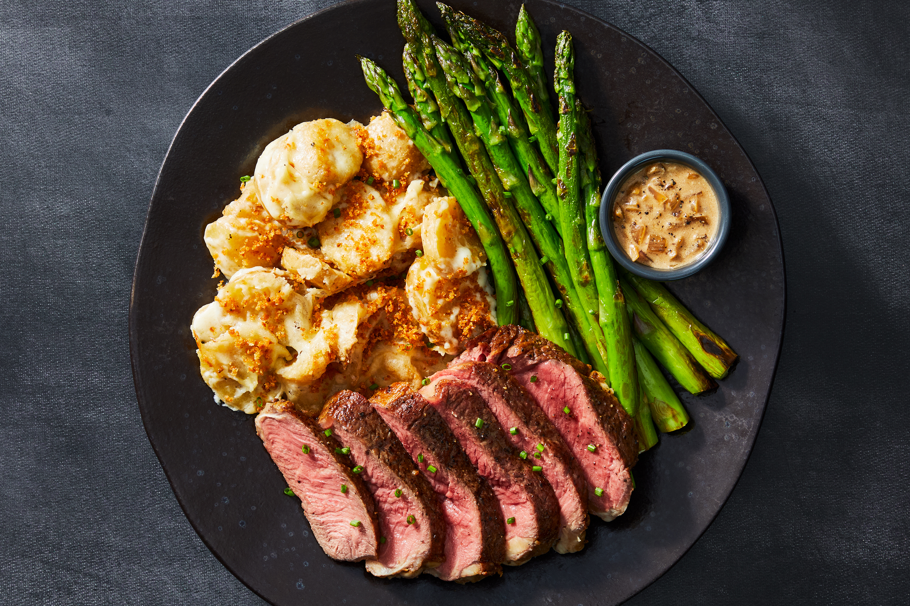 Grass-Fed Rib-Eye & Creamy Shallot Pan Sauce