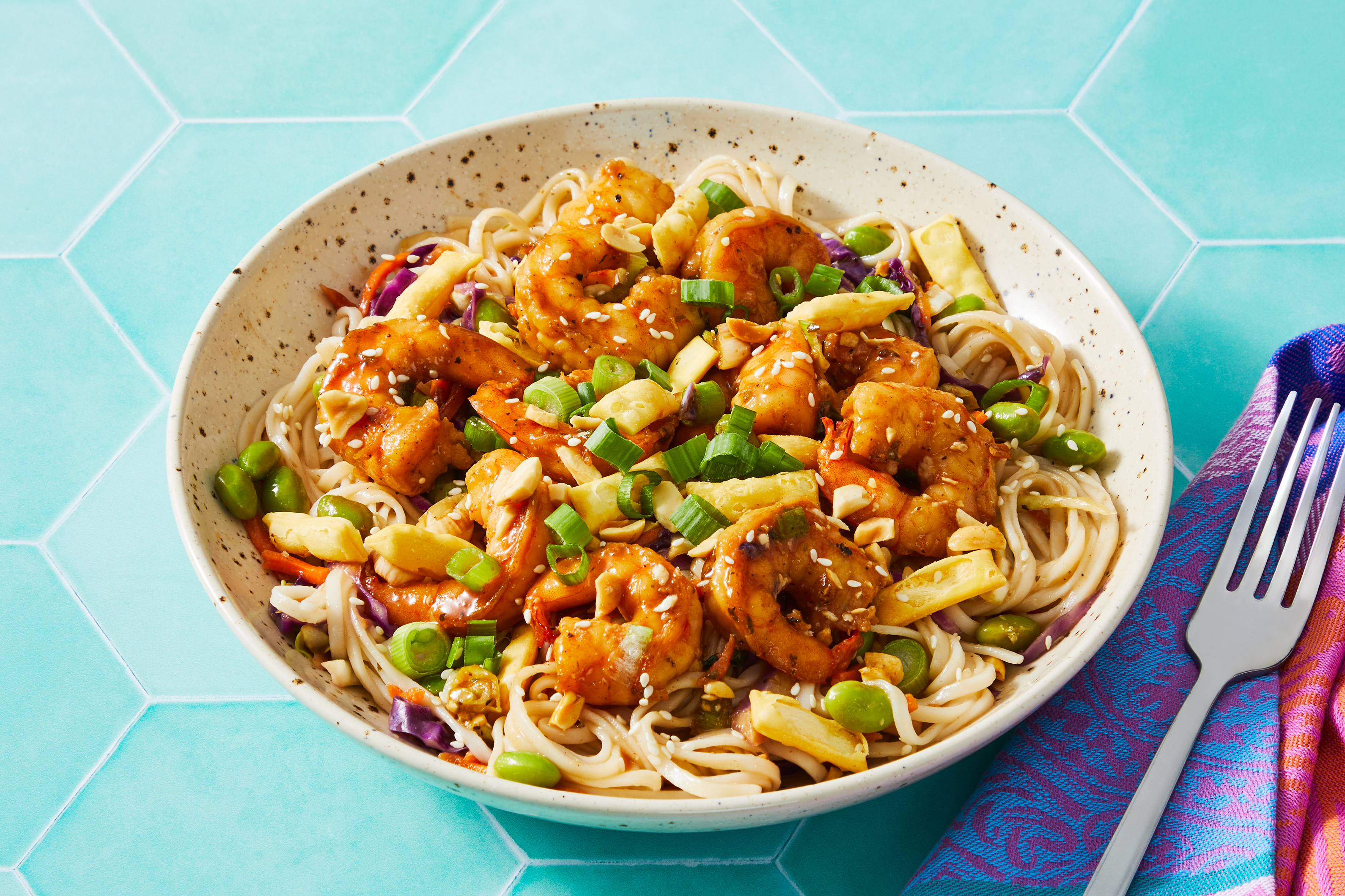 Low-Lift Shrimp & Edamame Ramen Stir-Fry