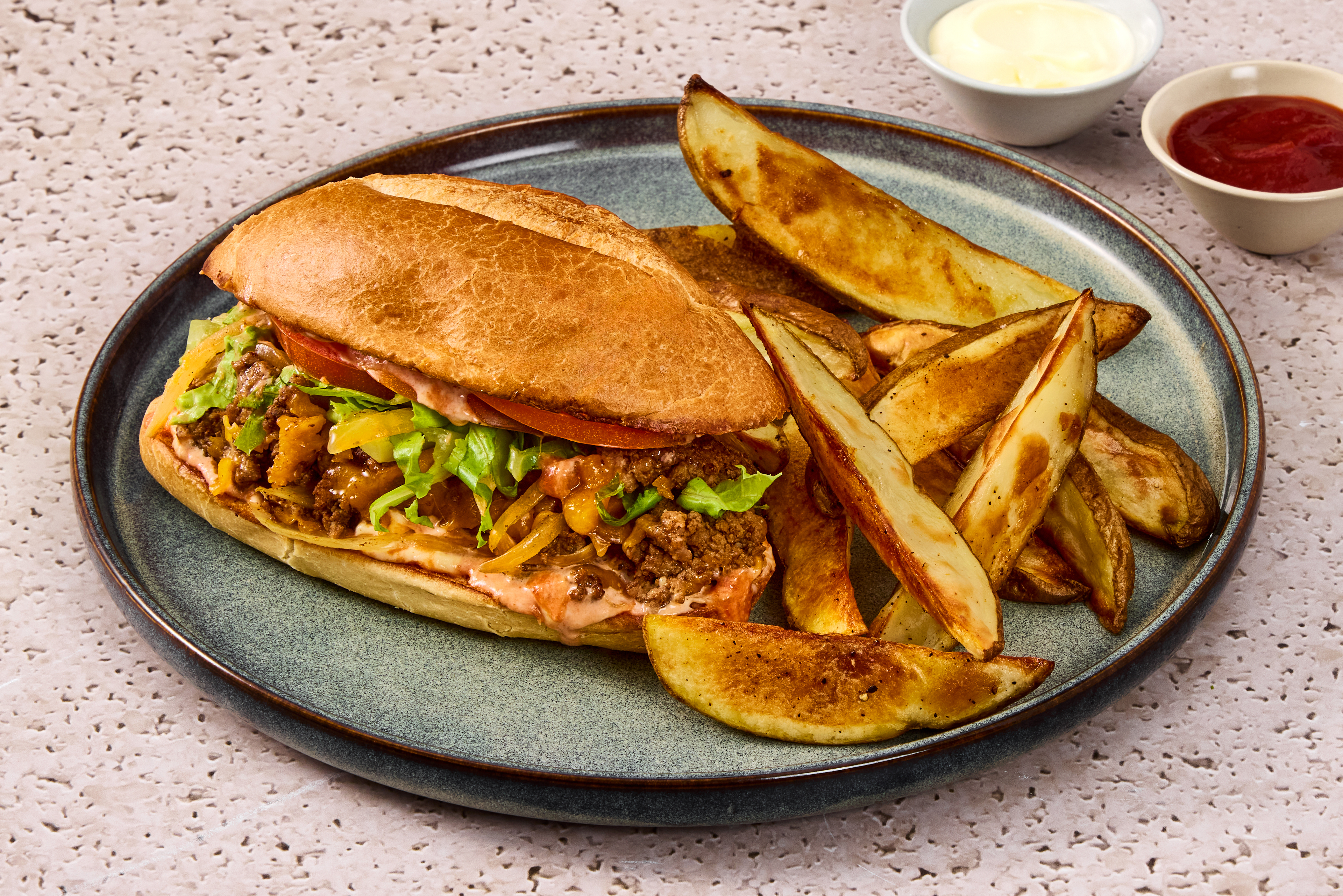 NYC-Inspired Chopped Cheese & Beef Heroes 