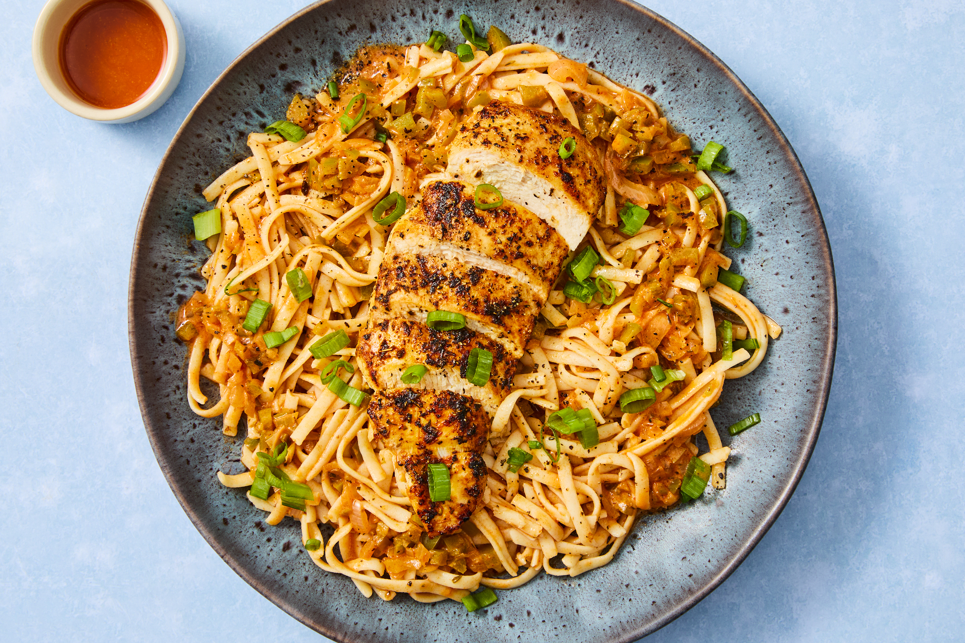Gluten-Free Cajun Salmon Linguine