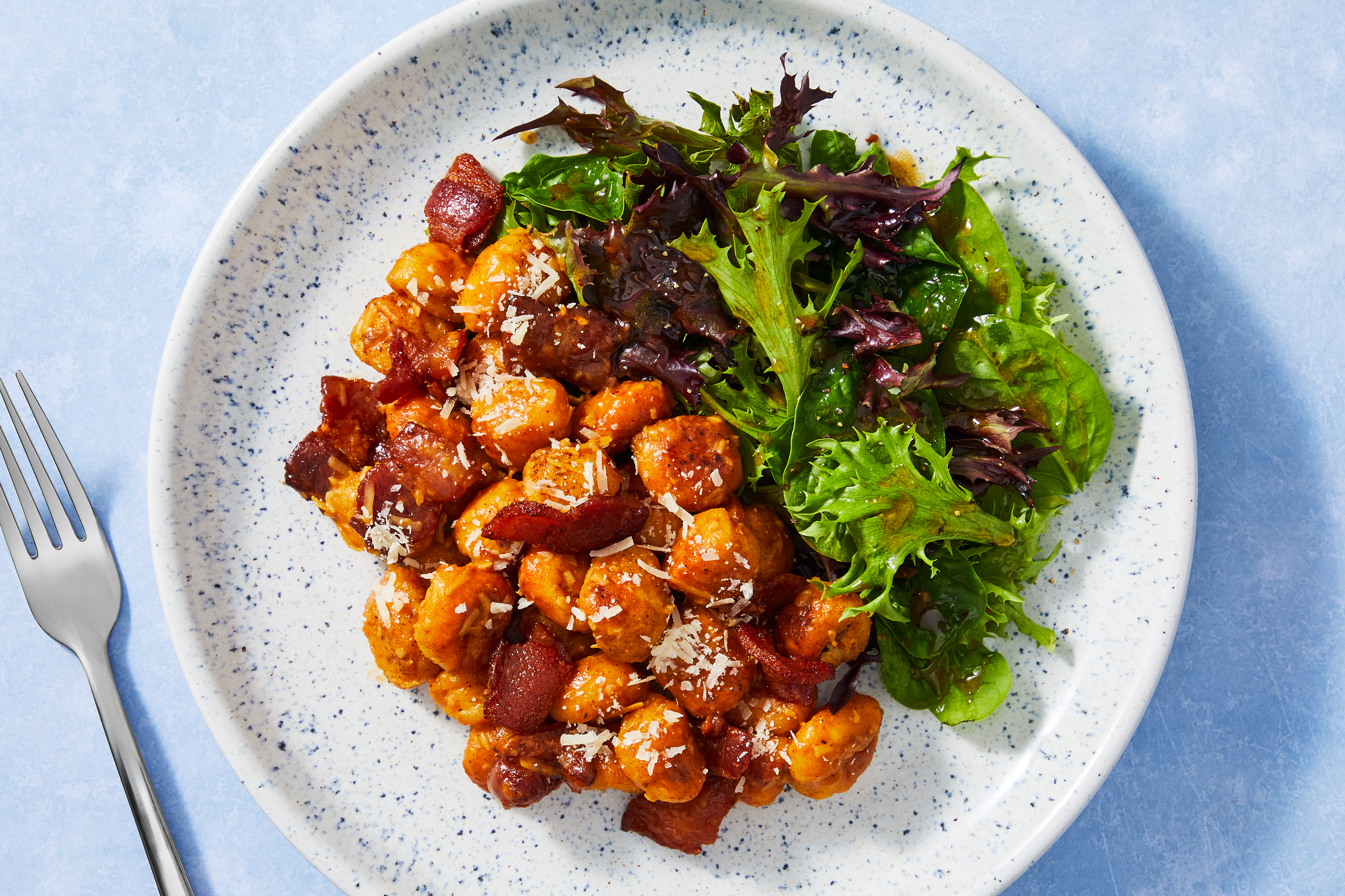 Gluten-Free Gnocchi & Shrimp in Spicy Miso Cream