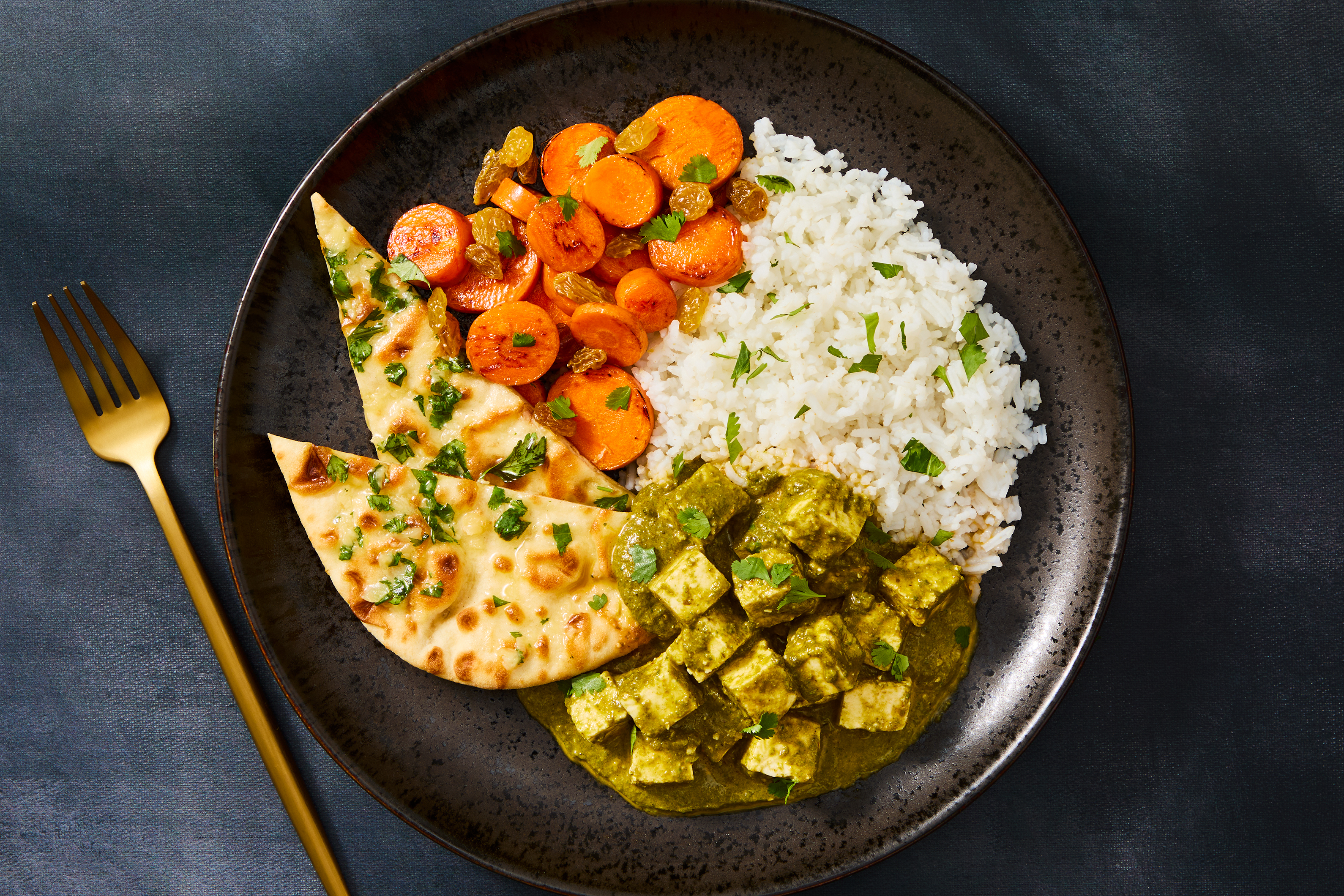 XL Sirloin Steak Palak Paneer & Garlic Naan