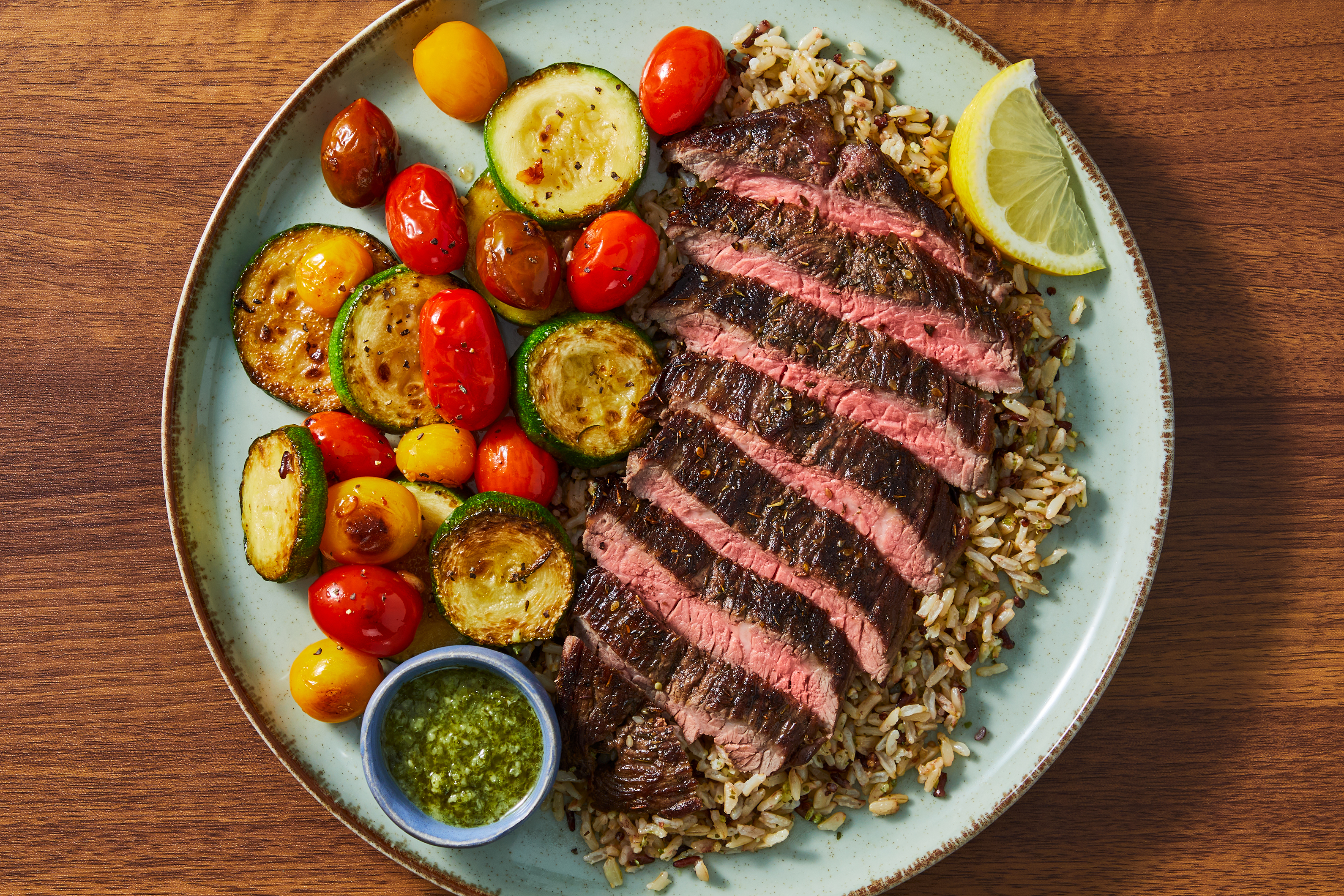 Za’atar Rib-Eye & Ginger Scallion Sauce