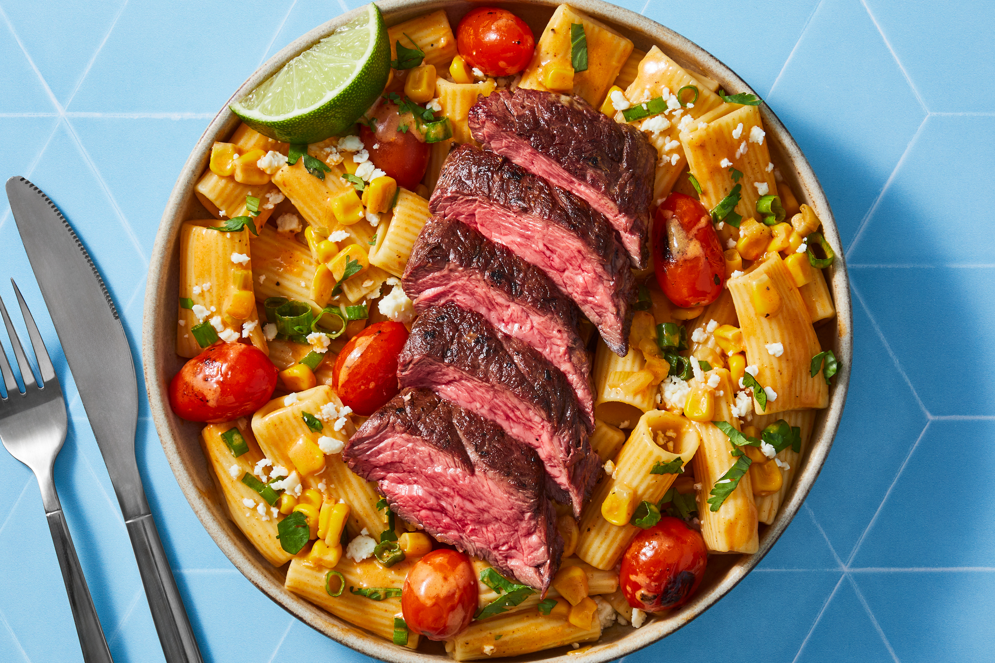 Creamy Tex-Mex Steak Rigatoni