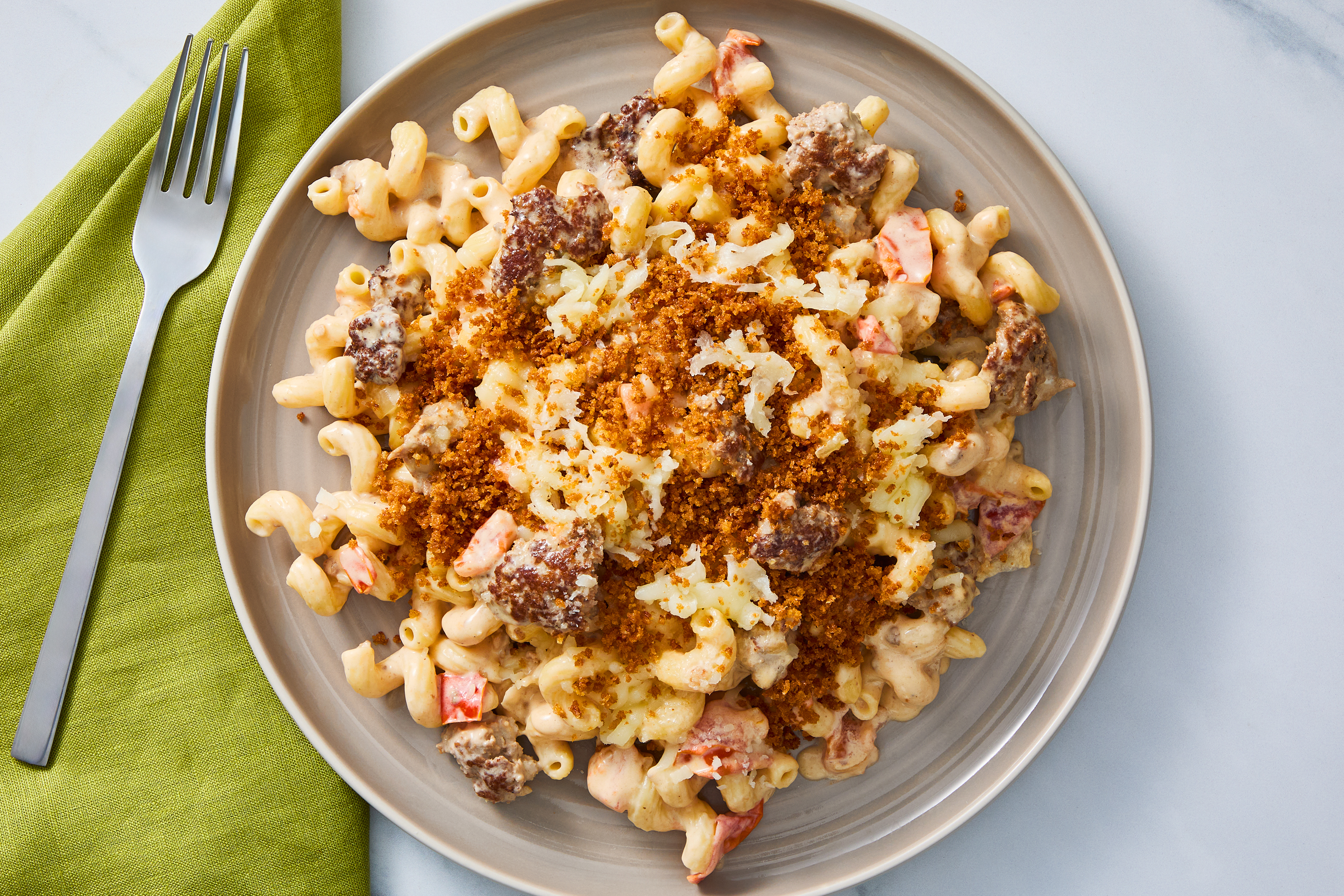 Po Flotski–Inspired Beef Fusilli Bake