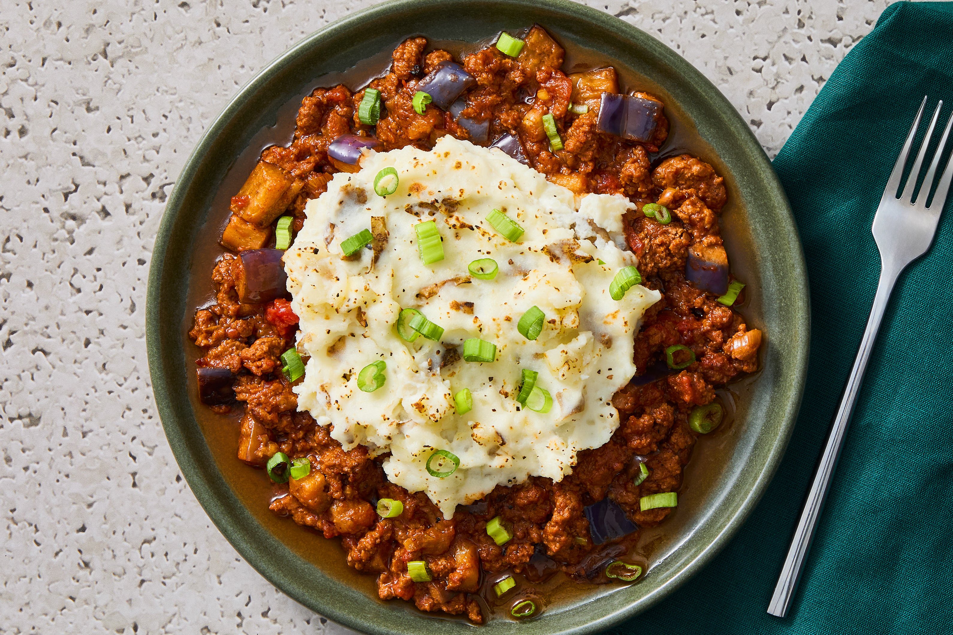 Moussaka-Inspired Shepherd’s Pie