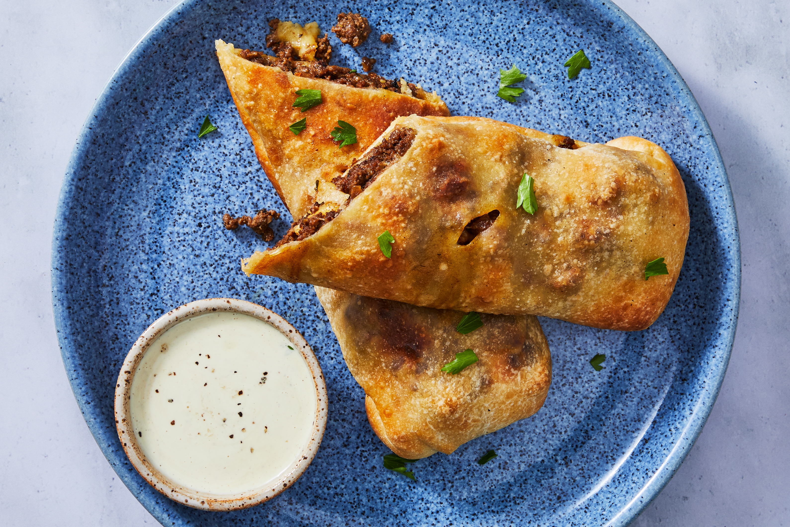 French Onion Beef & Cheese Strombolis