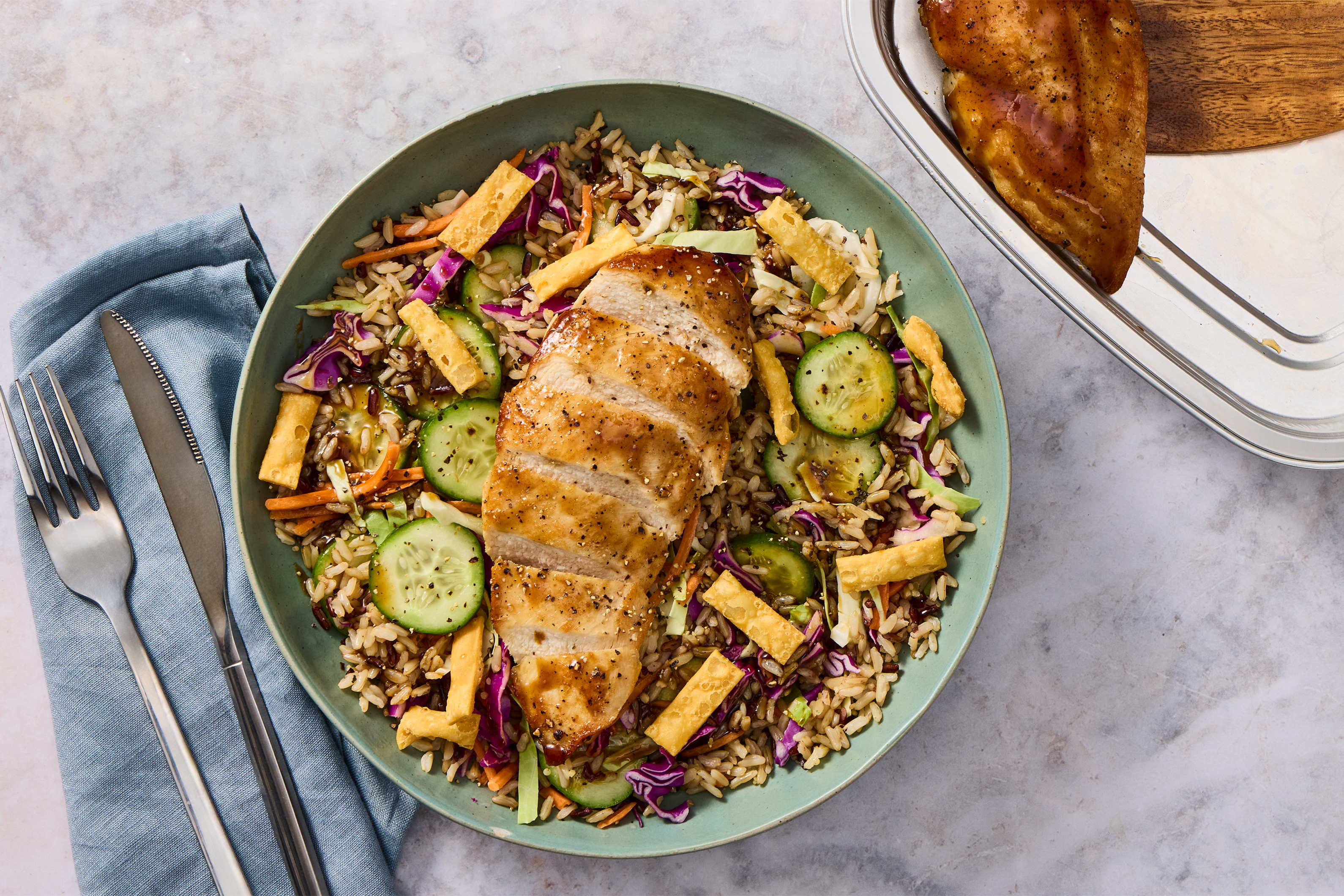 Sweet Soy Glazed Organic Chicken Grain Bowls