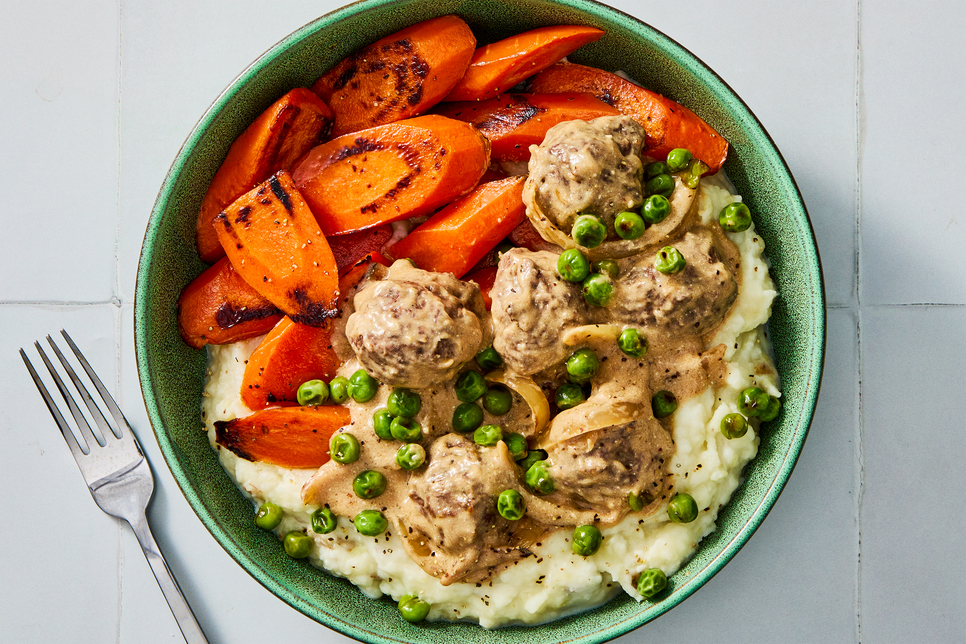 Meatballs & Creamy Onion Gravy