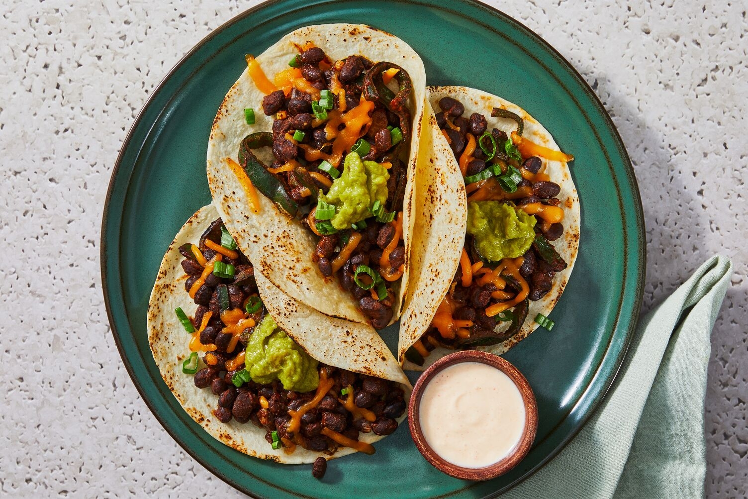 One-Pan Cheesy Black Bean Tacos
