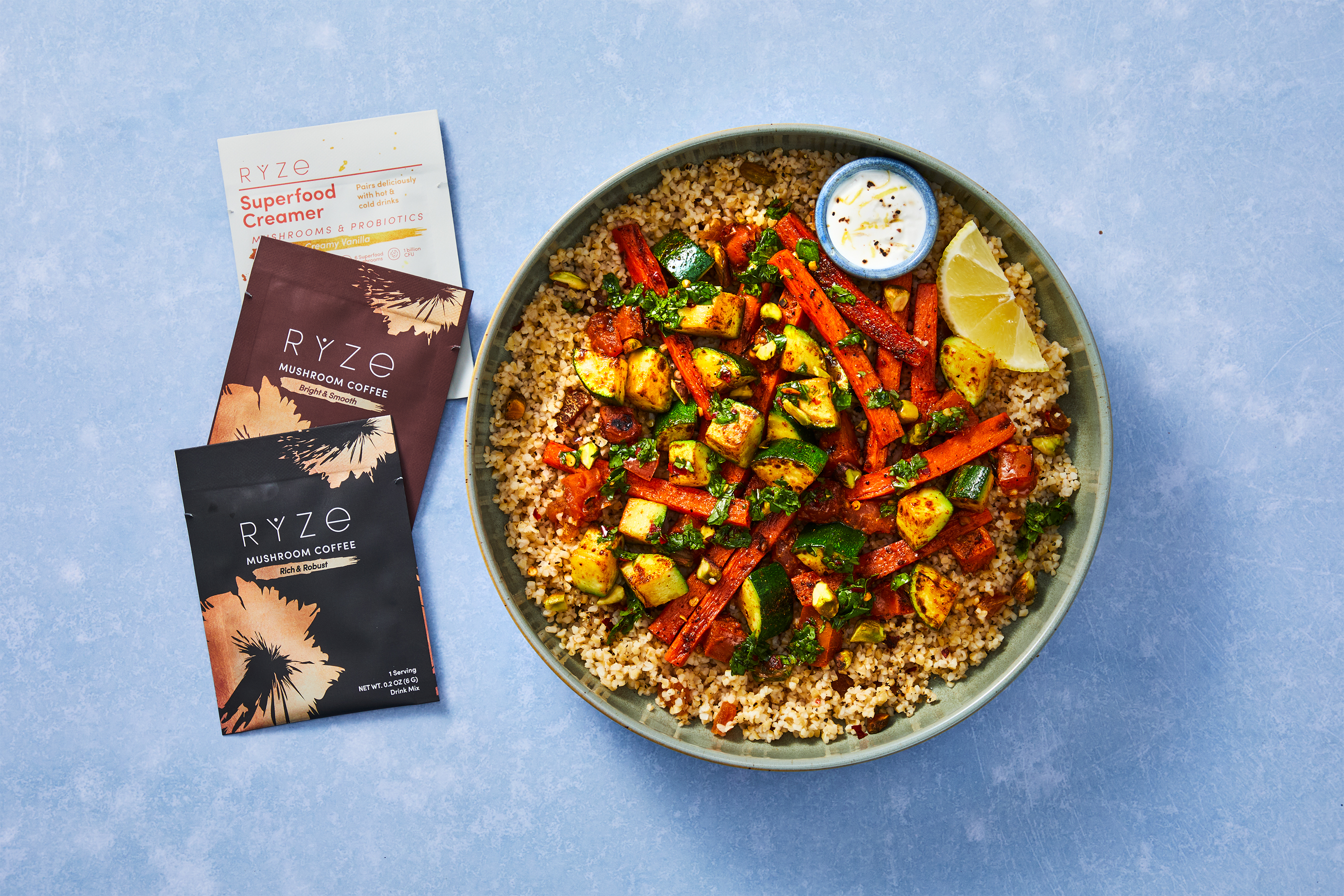 Spicy Tunisian Shrimp & Bulgur Bowls