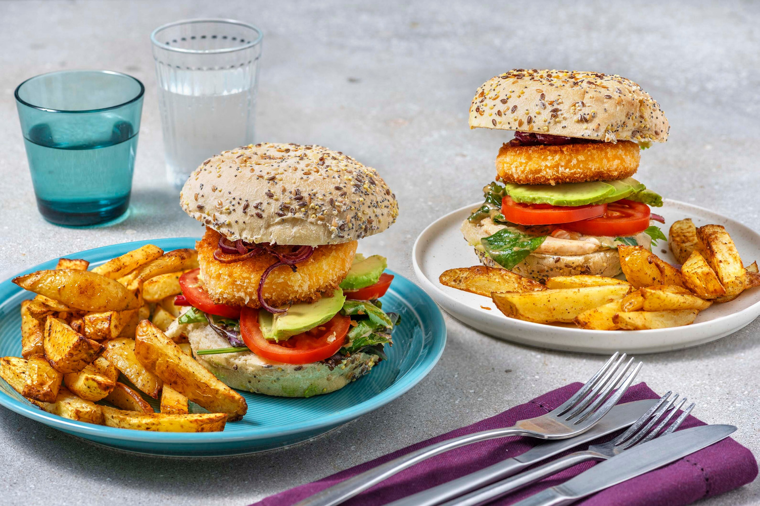 Crousti-burger mozzarella panée & avocat