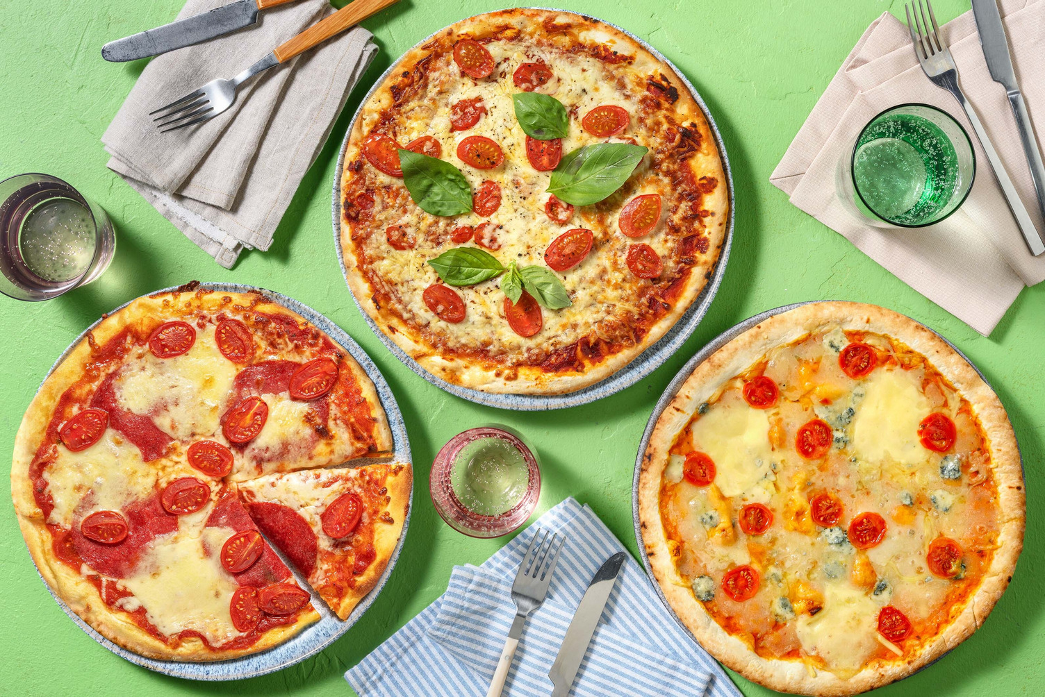 Pizza Party: Margherita, Salami & 5 Formaggi