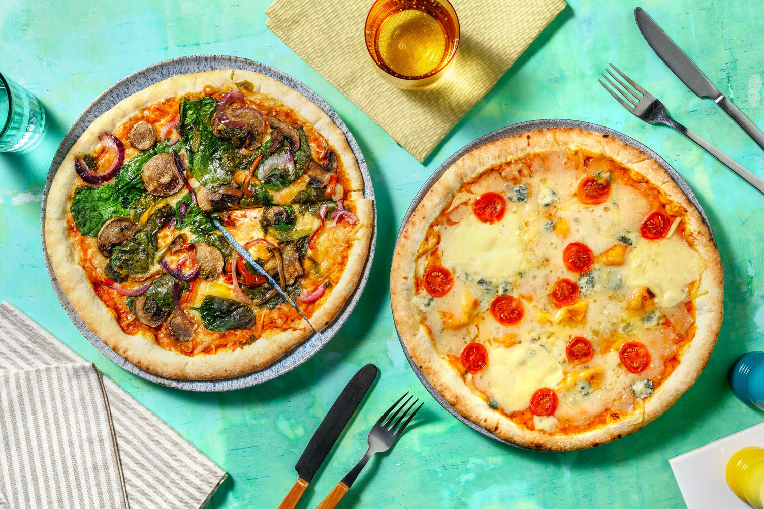 Pizza party - Vegetariana & 5 formaggi
