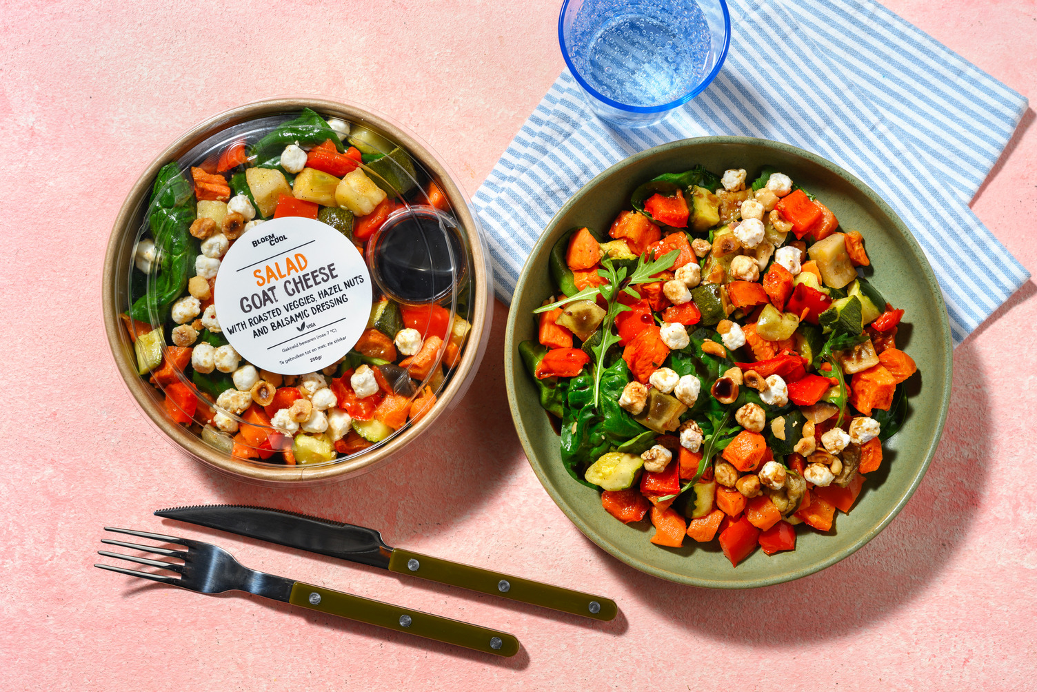 Geitenkaas met geroosterde groenten