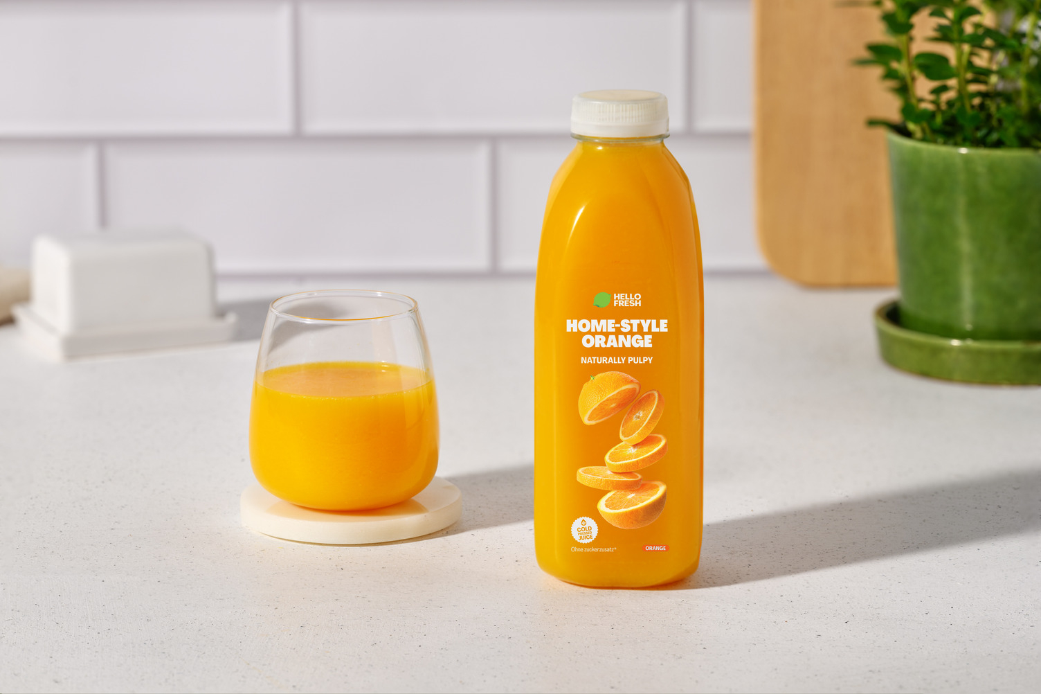 Jus d'orange avec pulpe