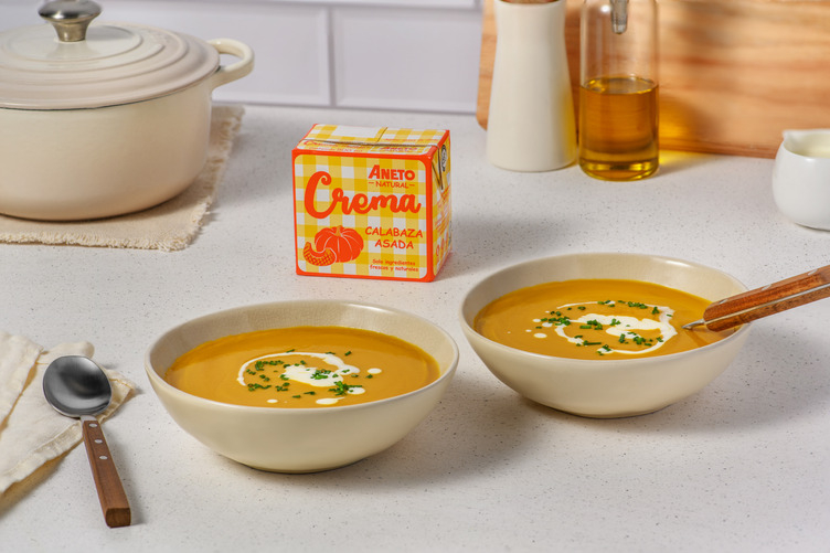 Crema de calabaza asada con verduras | Aneto