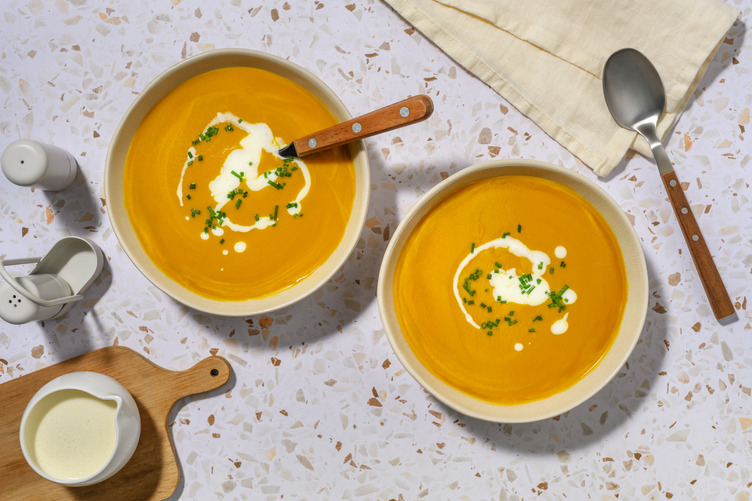Crema de calabaza y zanahoria
