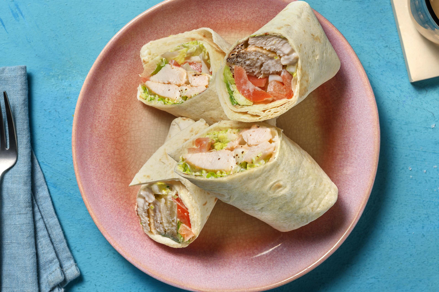 Wrap mit karamellisiertem Hähnchenfilet