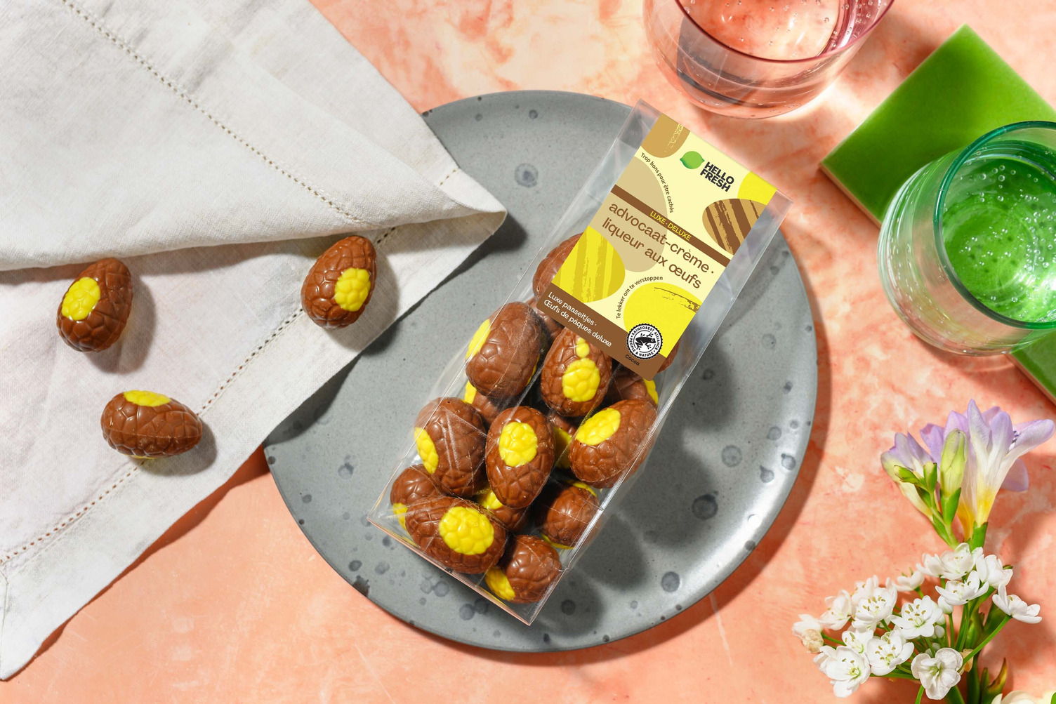 Œufs de Pâques gourmands au chocolat au lait & liqueur aux œufs