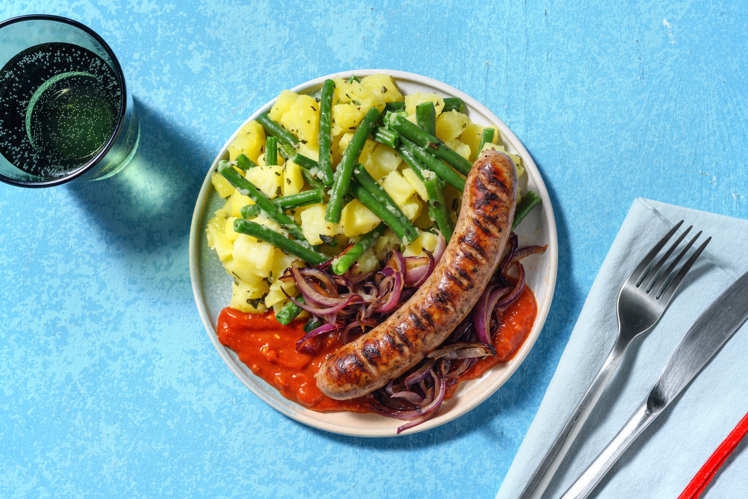 Doppelt Thüringer Rostbratwurst & Pesto-Dip 