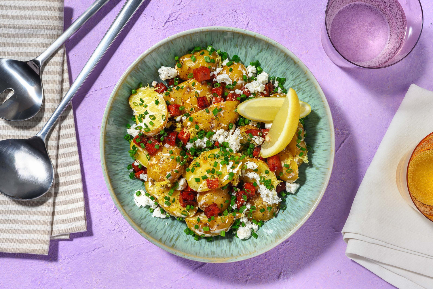Chorizo and Feta Potato Salad