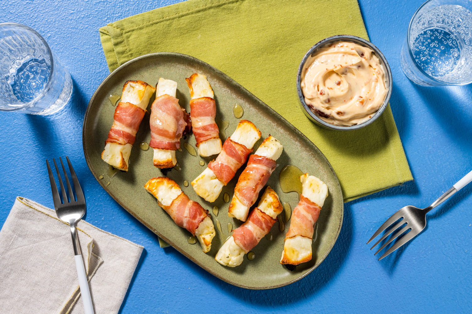 Honey Drizzled Halloumi in Blankets