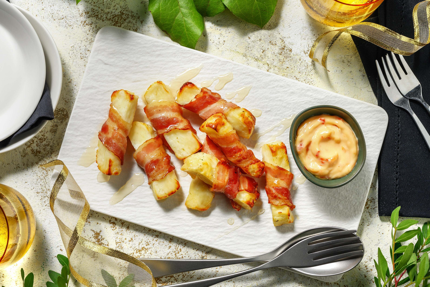 Festive Halloumi in Blankets