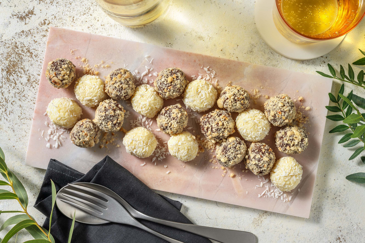 Milk and White Chocolate Truffles