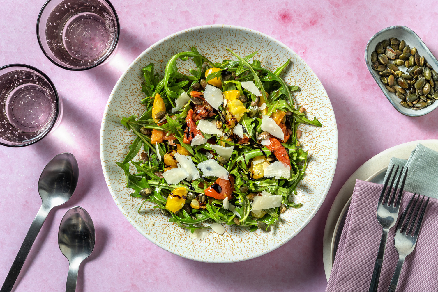 Extra Italian Salad with Grana Padano, Sundried Tomatoes & Arugula