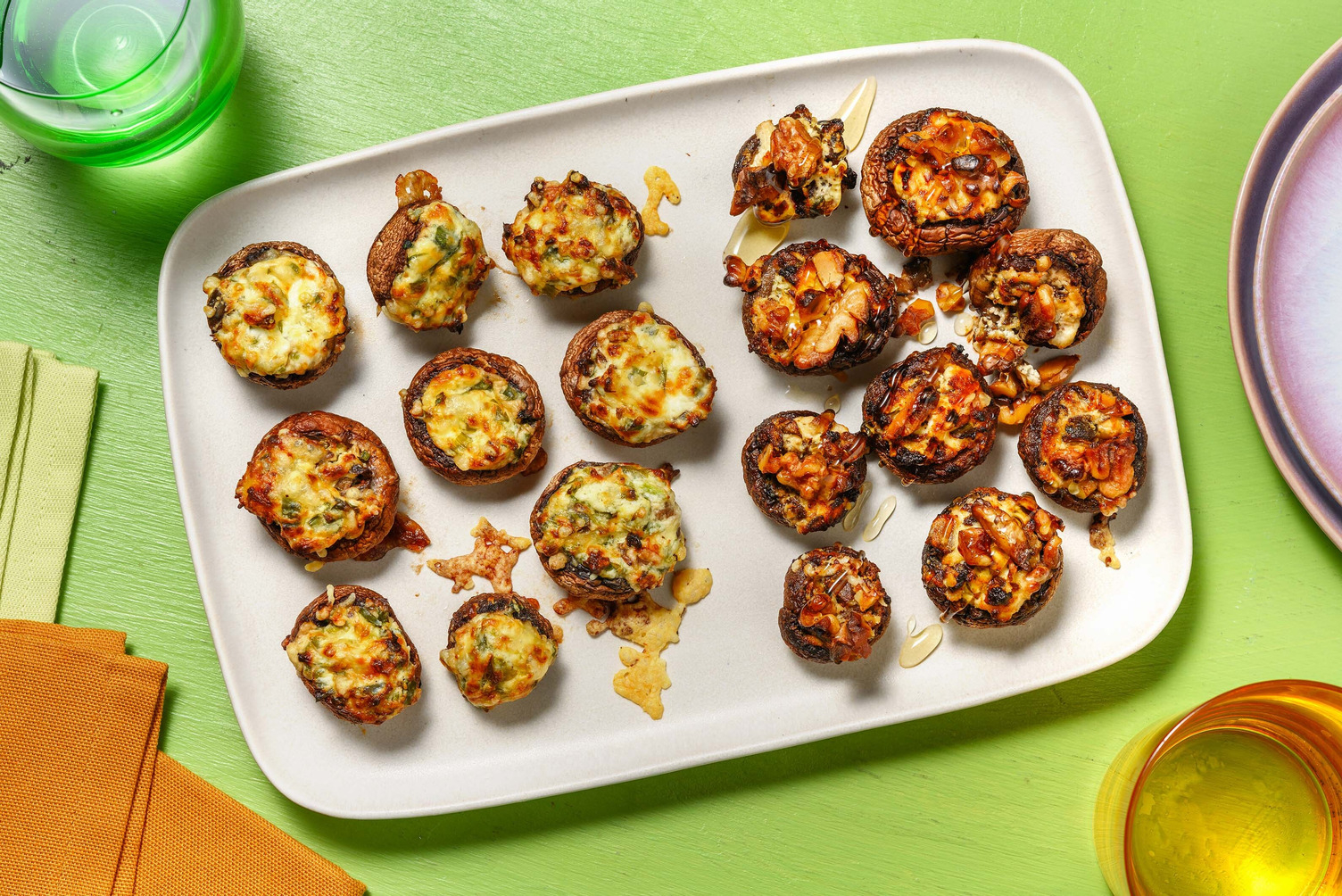 Champignons blonds farcis