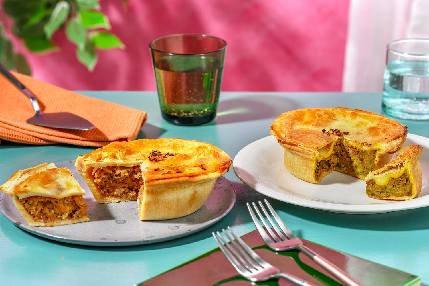 Hartige taart duo - Pittige rendang & Pulled pork