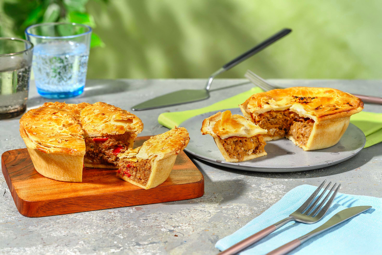 Hartige taart duo - Texels lam & Pulled pork